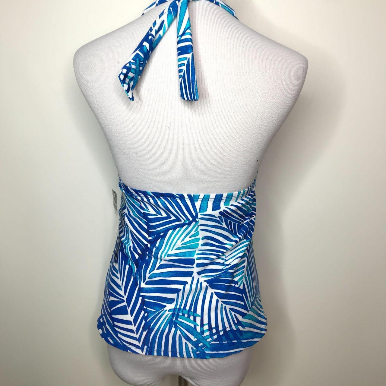Chaps Tankini Swim Top Size 6 Halter Tropical Print... Depop