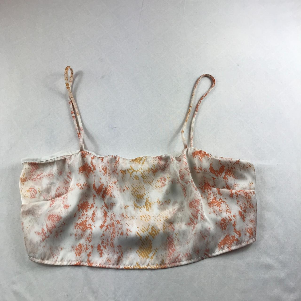 Blue Blush Crop Top Size M Spaghetti Straps Zipper... - Depop