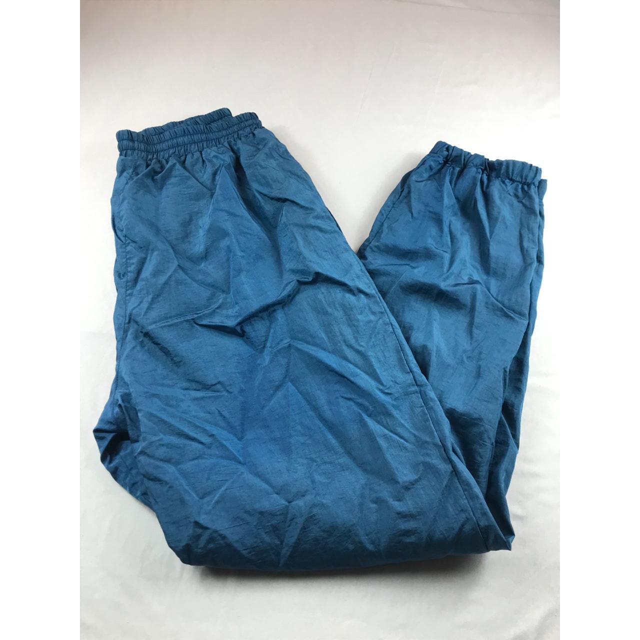 Vintage Nylon Pants Size M Elastic Waist Elastic... Depop