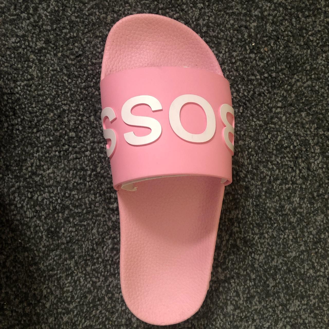 Hugo Boss Pink Sliders Brand New Never Worn Size 37 Depop