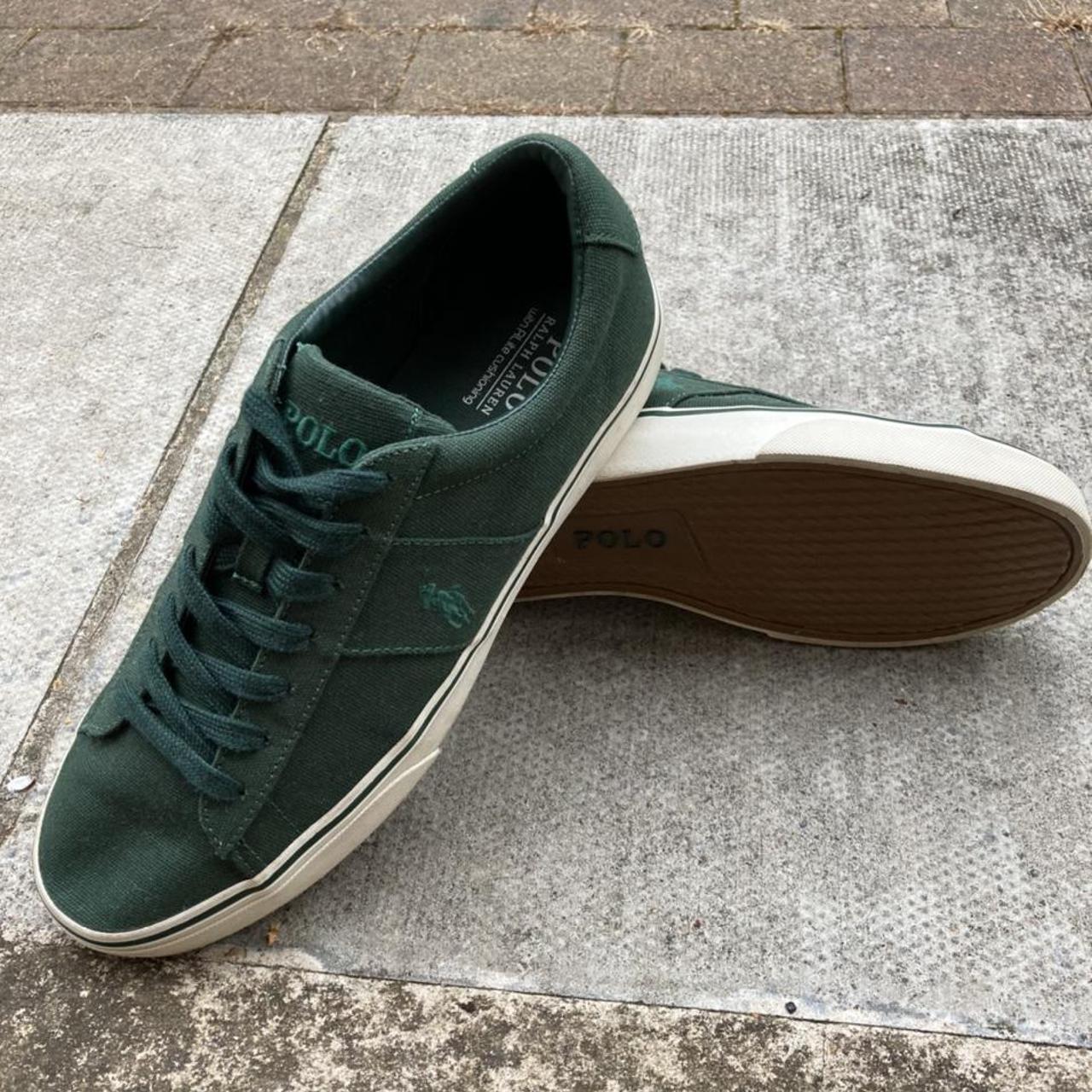 Polo Ralph Lauren Men's Green Trainers | Depop