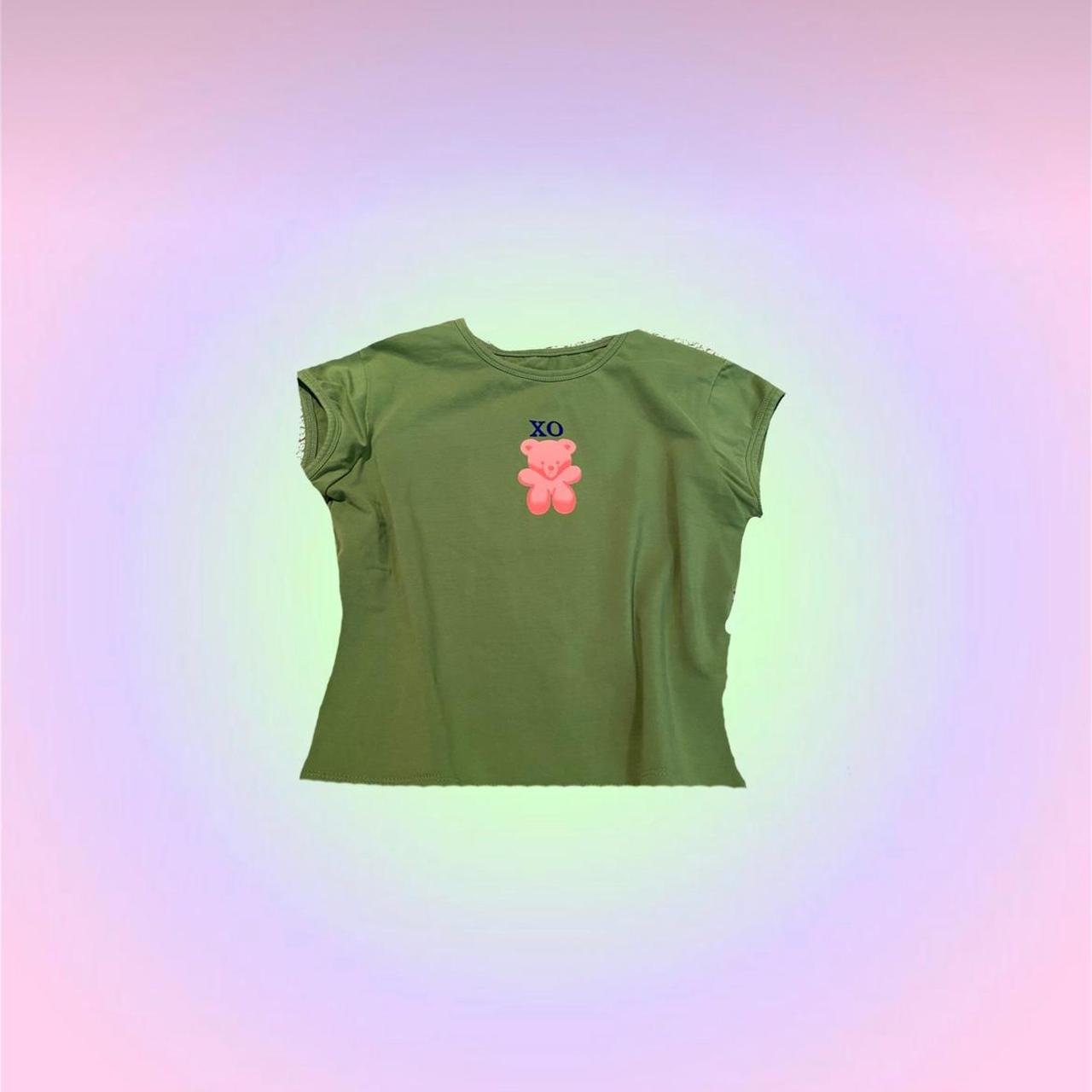 GREEN UNIF XO BEAR TEE!!! (dupe) (not real unif)... Depop