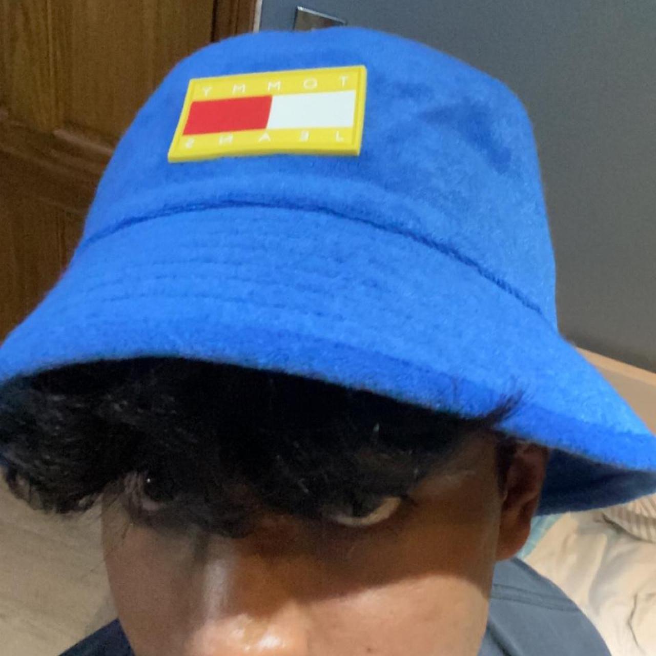 Tommy Hilfiger Blue Bucket Hat Worn twice... - Depop