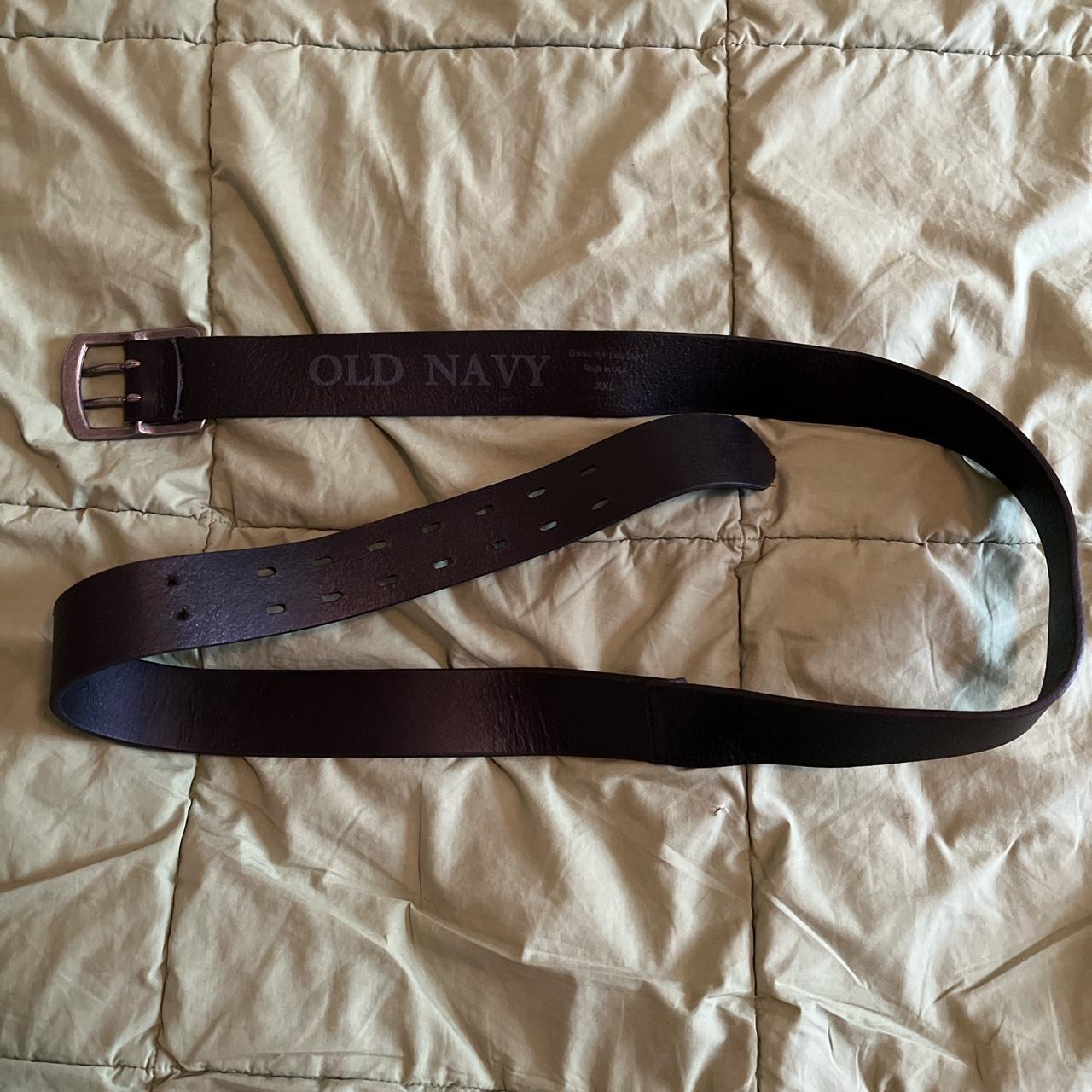 Old navy black leather belt. XXL. 52 length. No... Depop