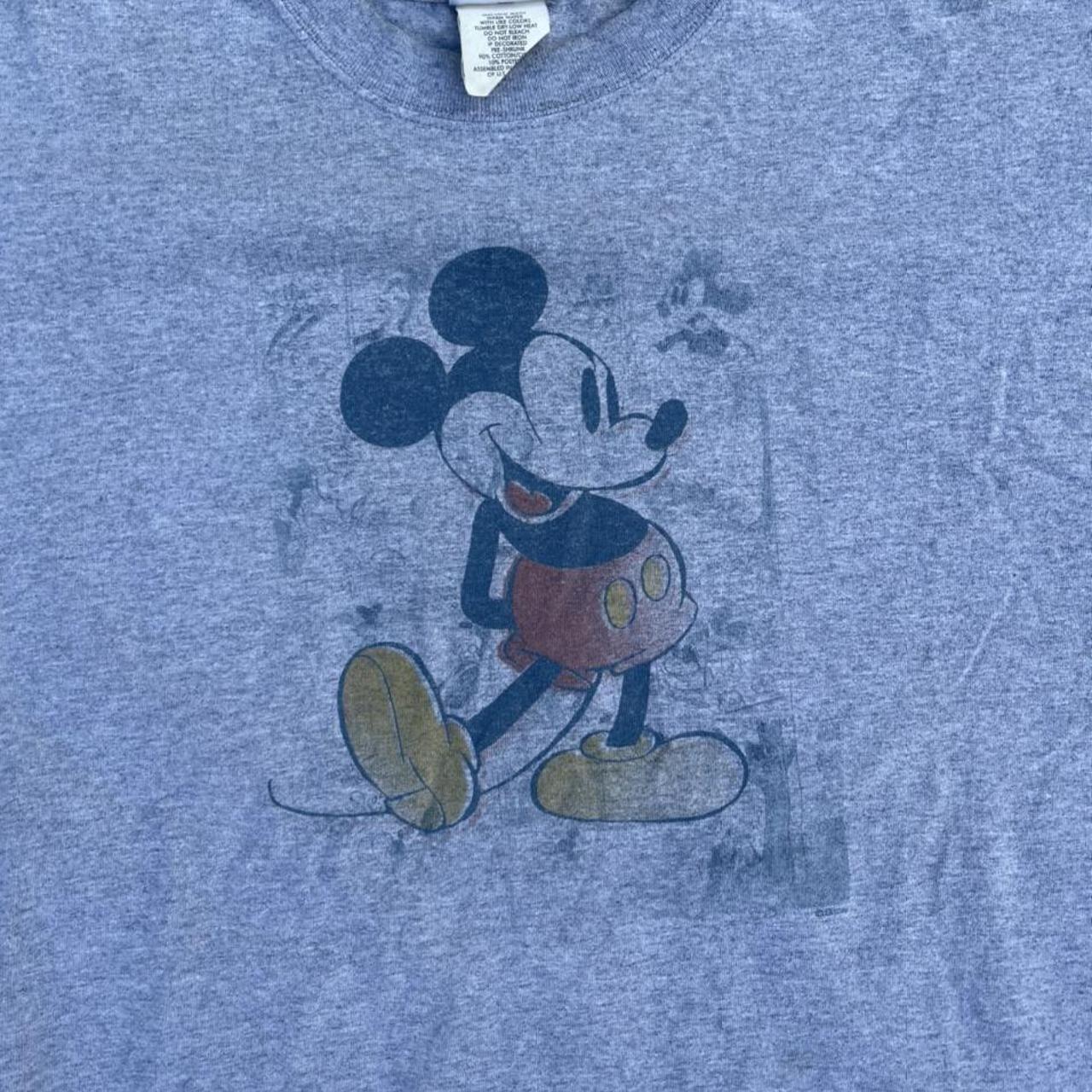 READ BIO - Vintage Gray Mickey Mouse Disney Tee -... - Depop