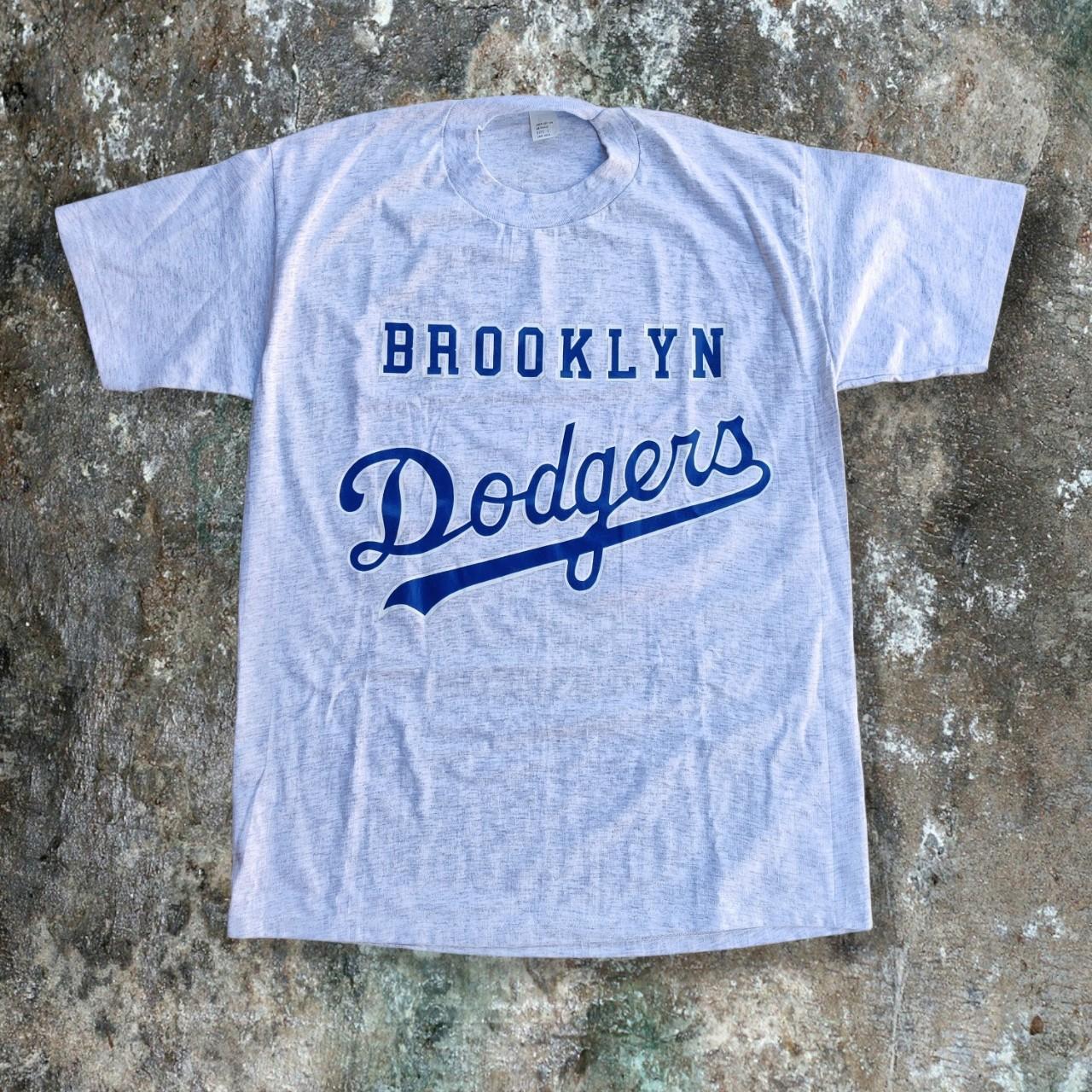 Vintage 80's Brooklyn Dodgers Tee Size L Non - Depop
