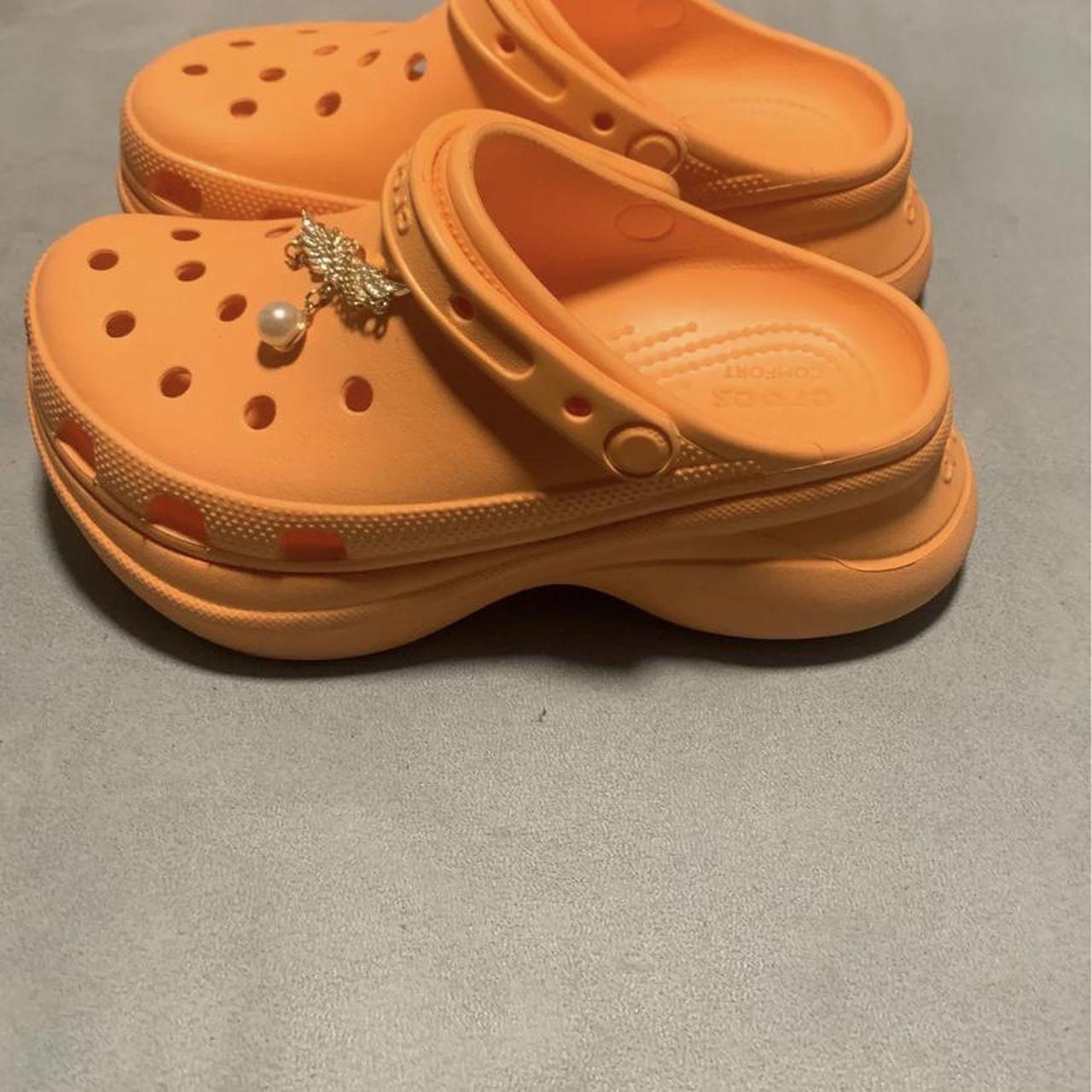 Orange discount platform crocs