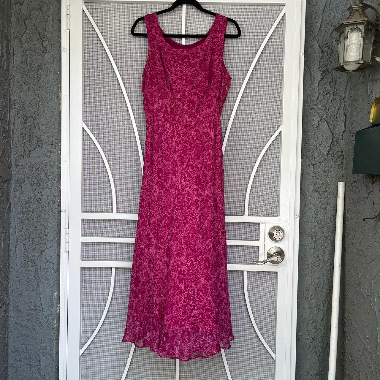 Vintage pink two piece Y2K midi dress and shaw set... - Depop