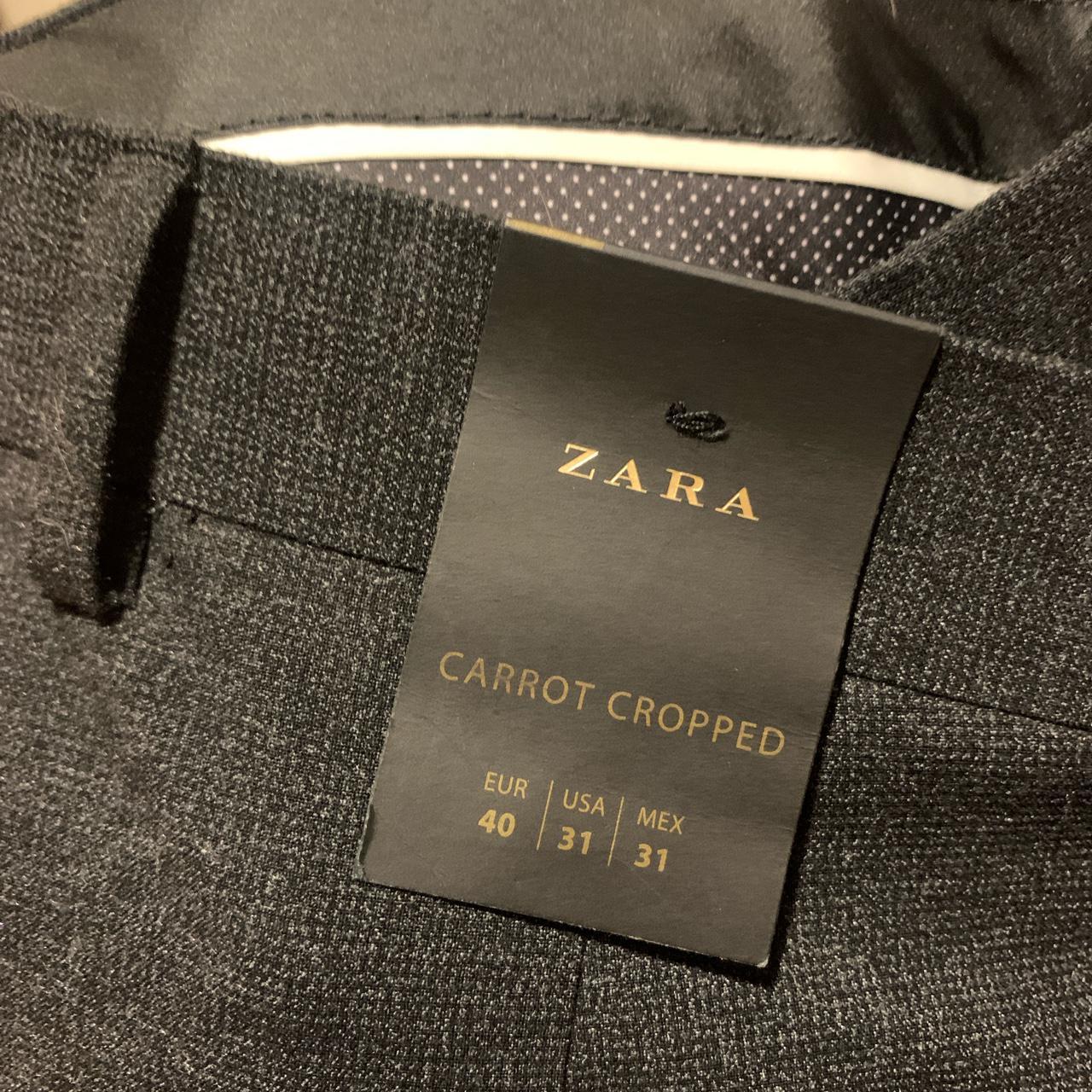 zara carrot cropped trousers