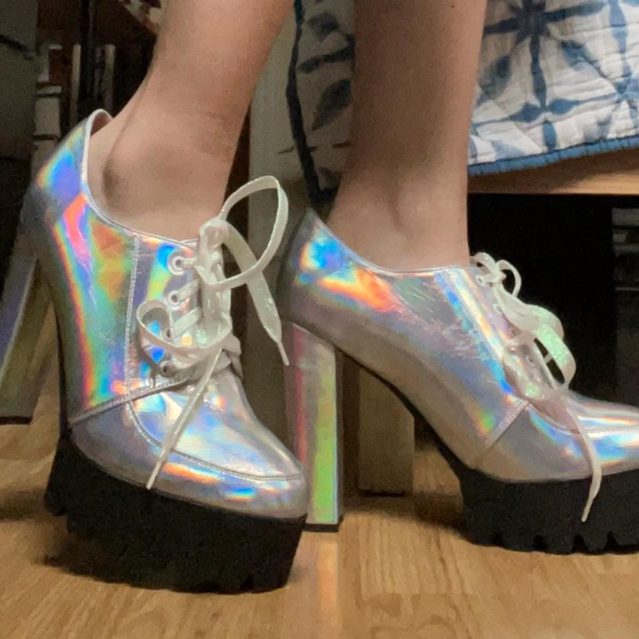 Holographic brogues on sale