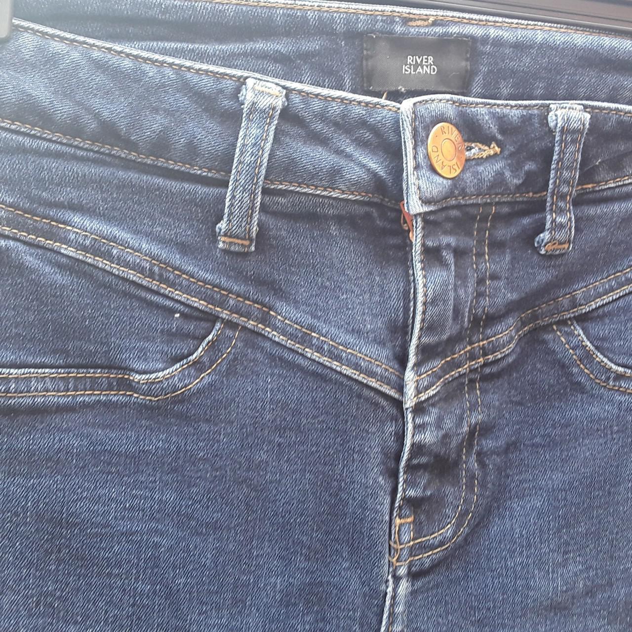 Blue denim skinny Jean's River island Only worn... - Depop