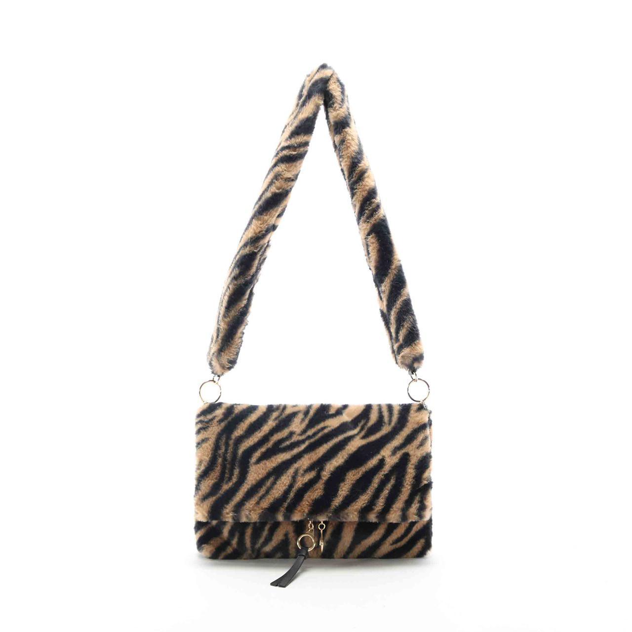 Furry Tiger Print Bag 🧡🖤 Can be worn as a shoulder... Depop