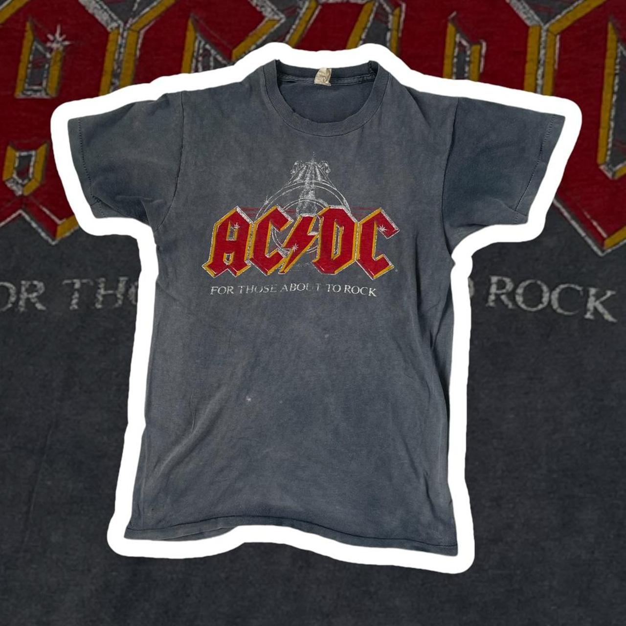 Vintage Early 80s ACDC 'For Those About to Rock'... - Depop