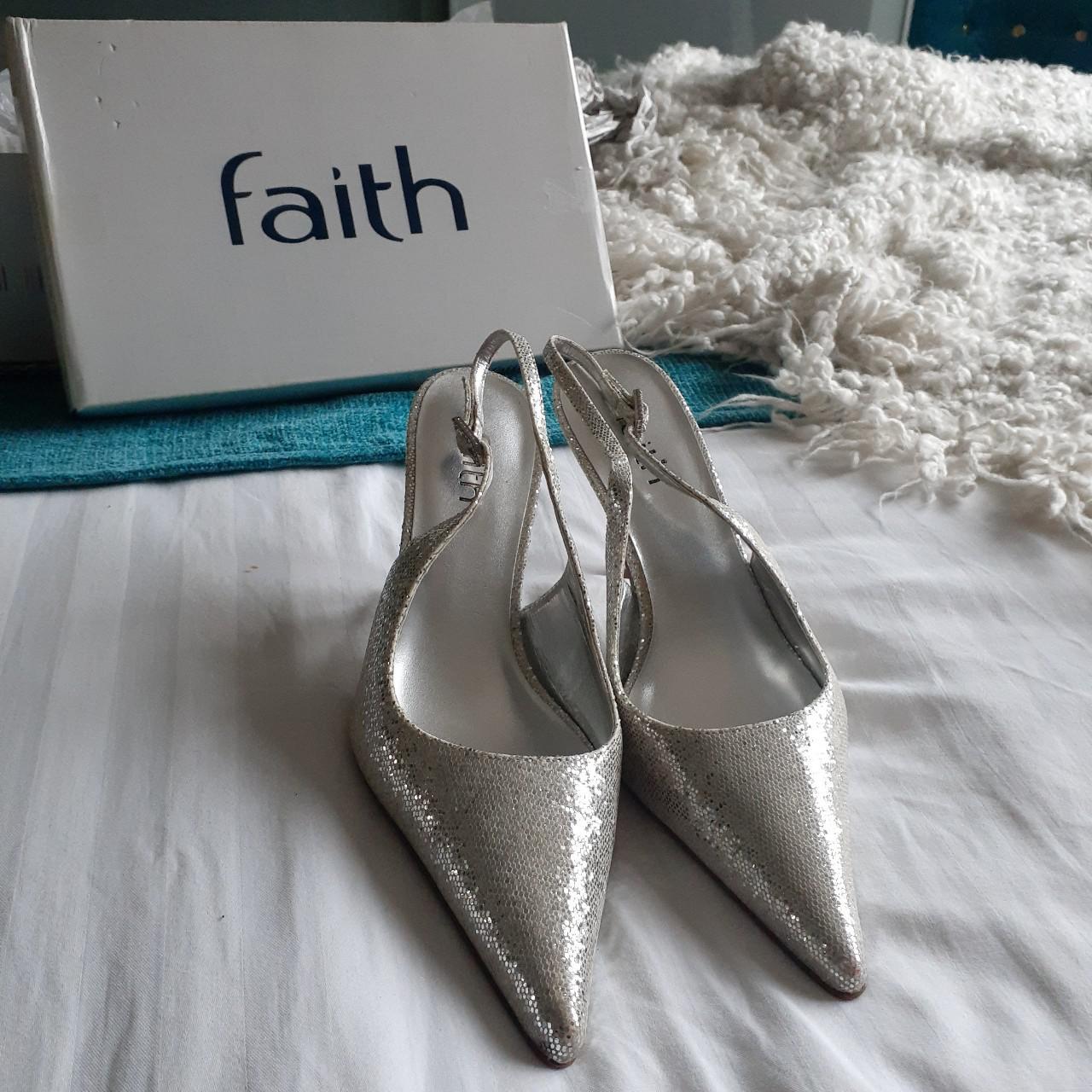 Silver glitter pointed on sale heels