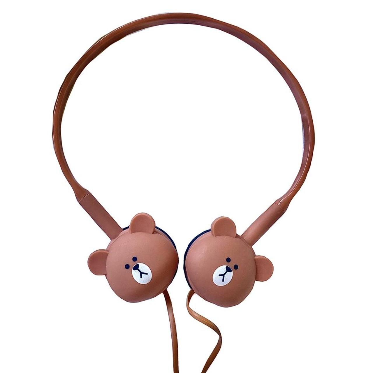 LINE friends brown bear headphones 🧸🎧 vry cute!... - Depop