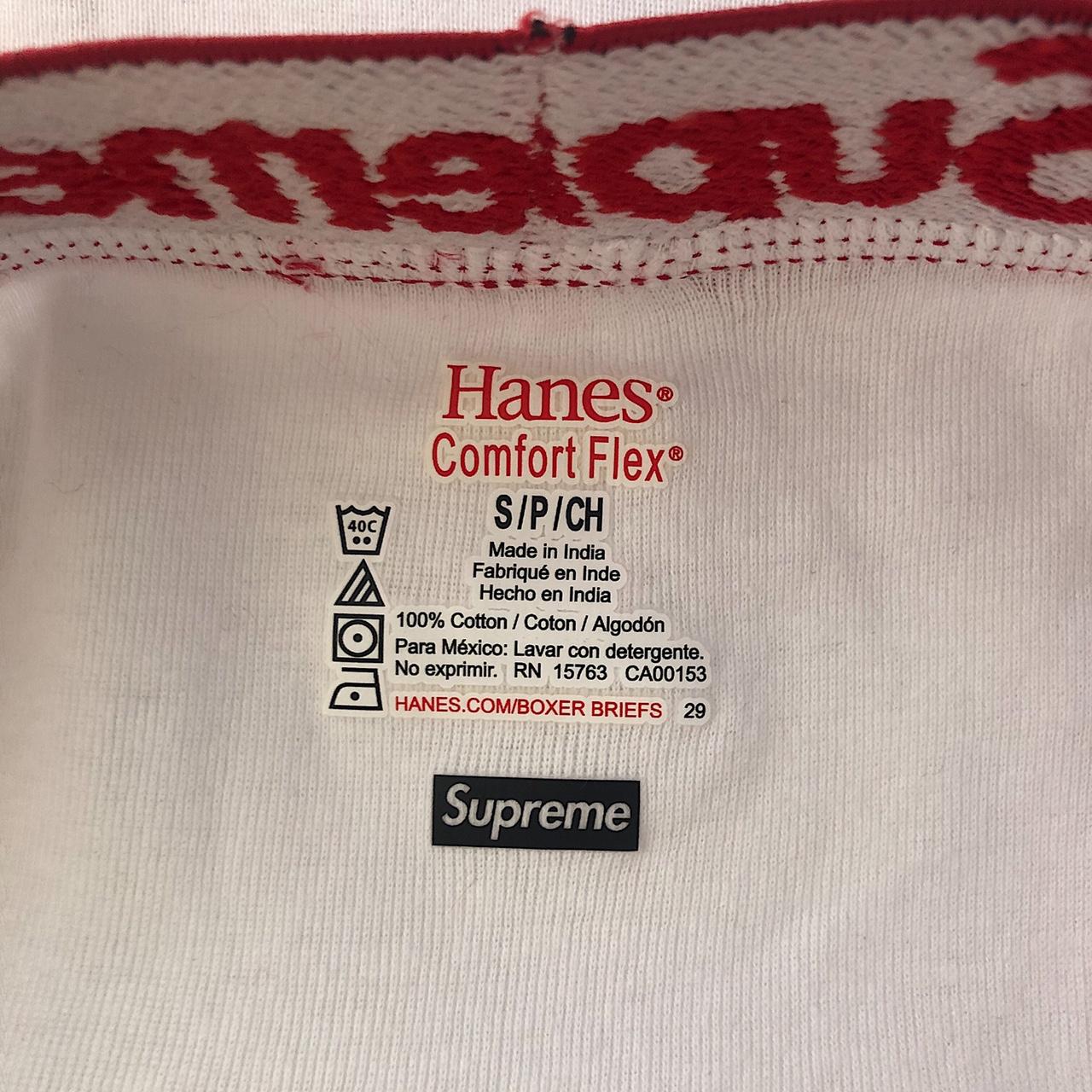 Supreme hanes Boxer briefs 🩲 white / red 1 PAIR | Depop