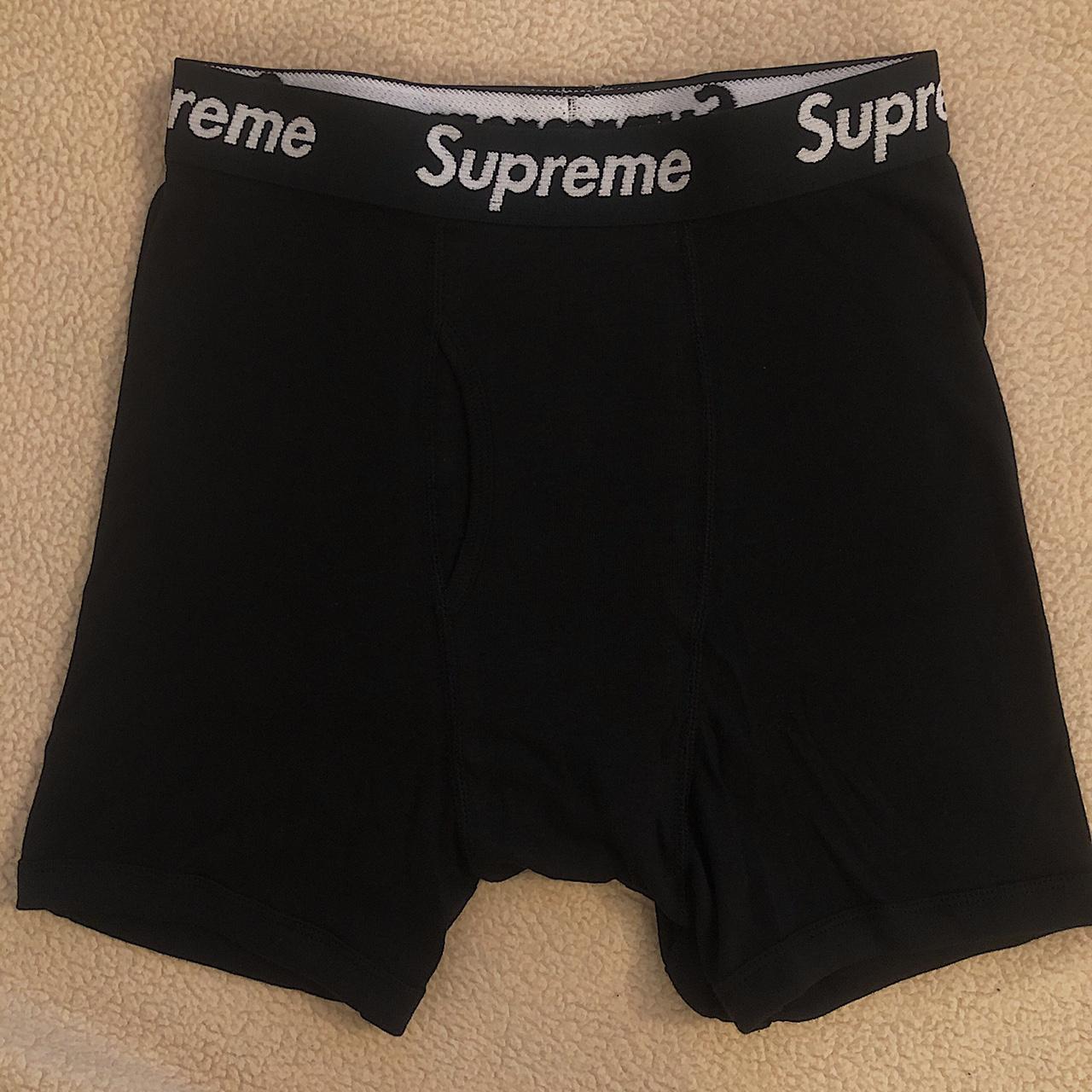 Supreme hanes Boxer briefs 🩲 white / red 1 PAIR | Depop