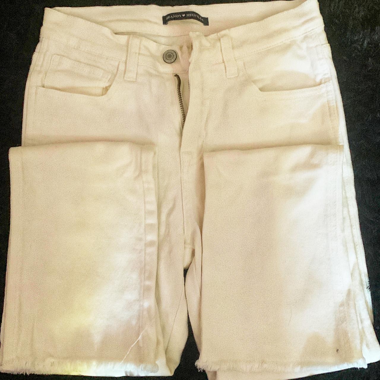 Brandy Melville White Jeans There's a cute little... - Depop