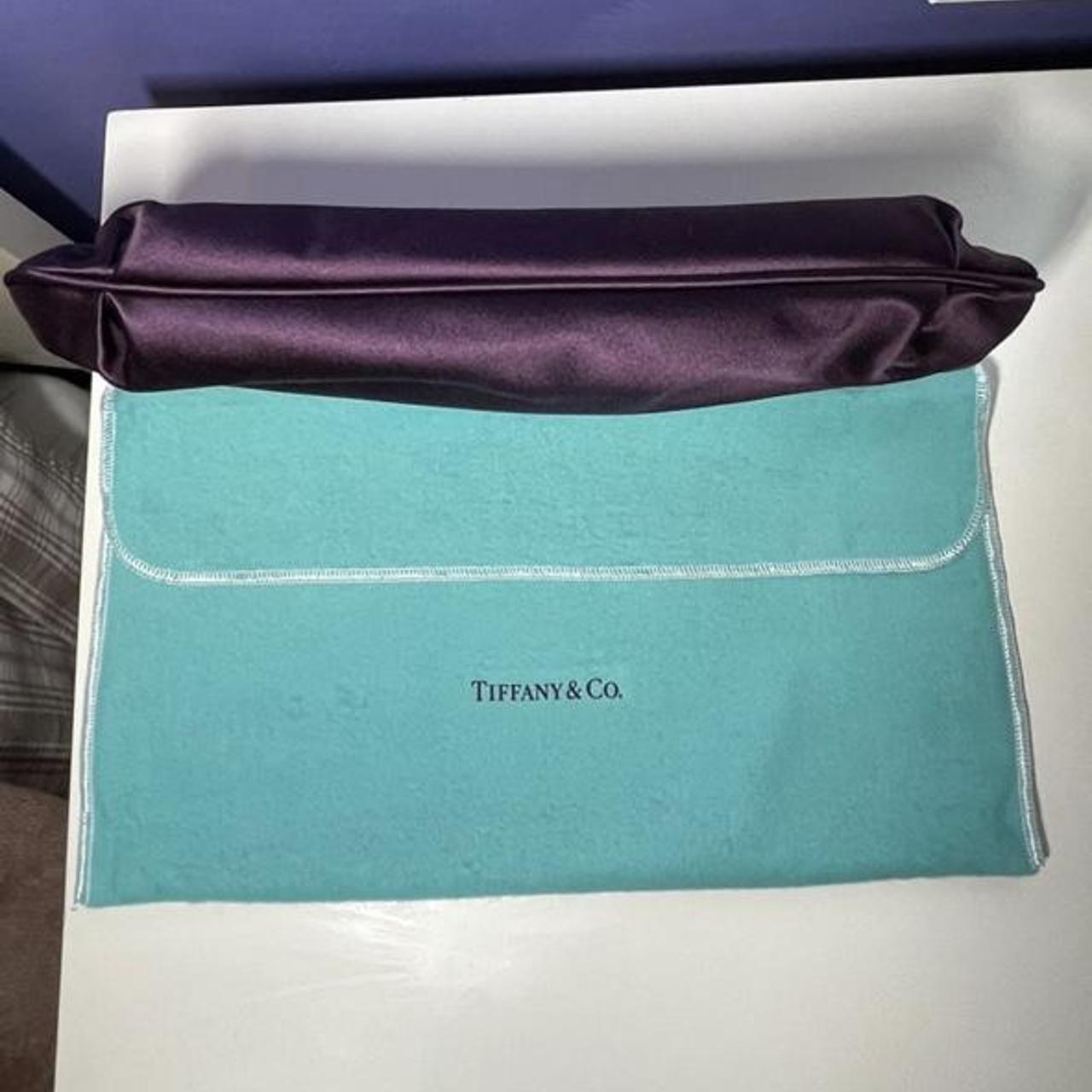 Tiffany & Co Purple Holly Satin Clutch Never Used A... Depop