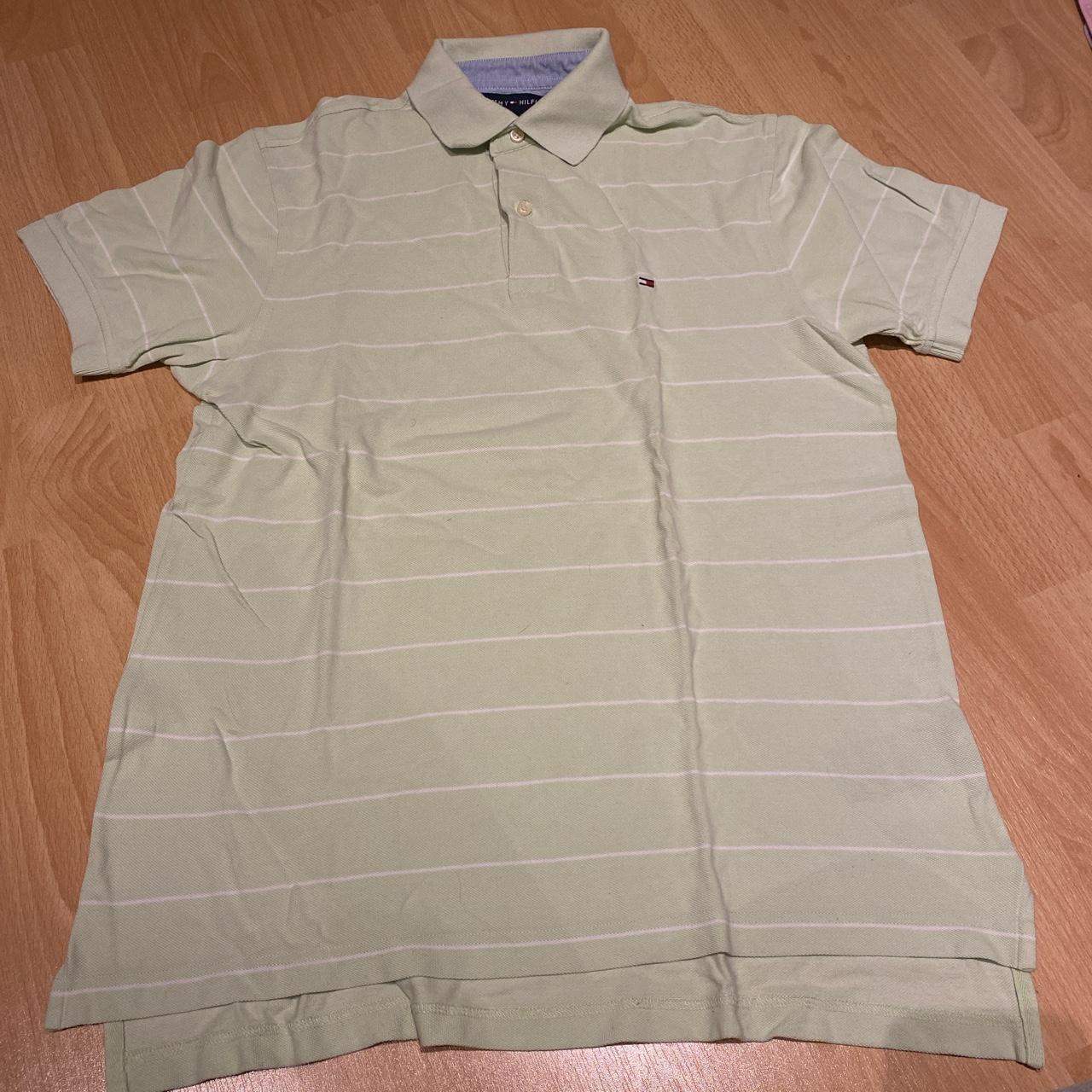 Tommy Hilfiger men’s green polo shirt Size medium - Depop