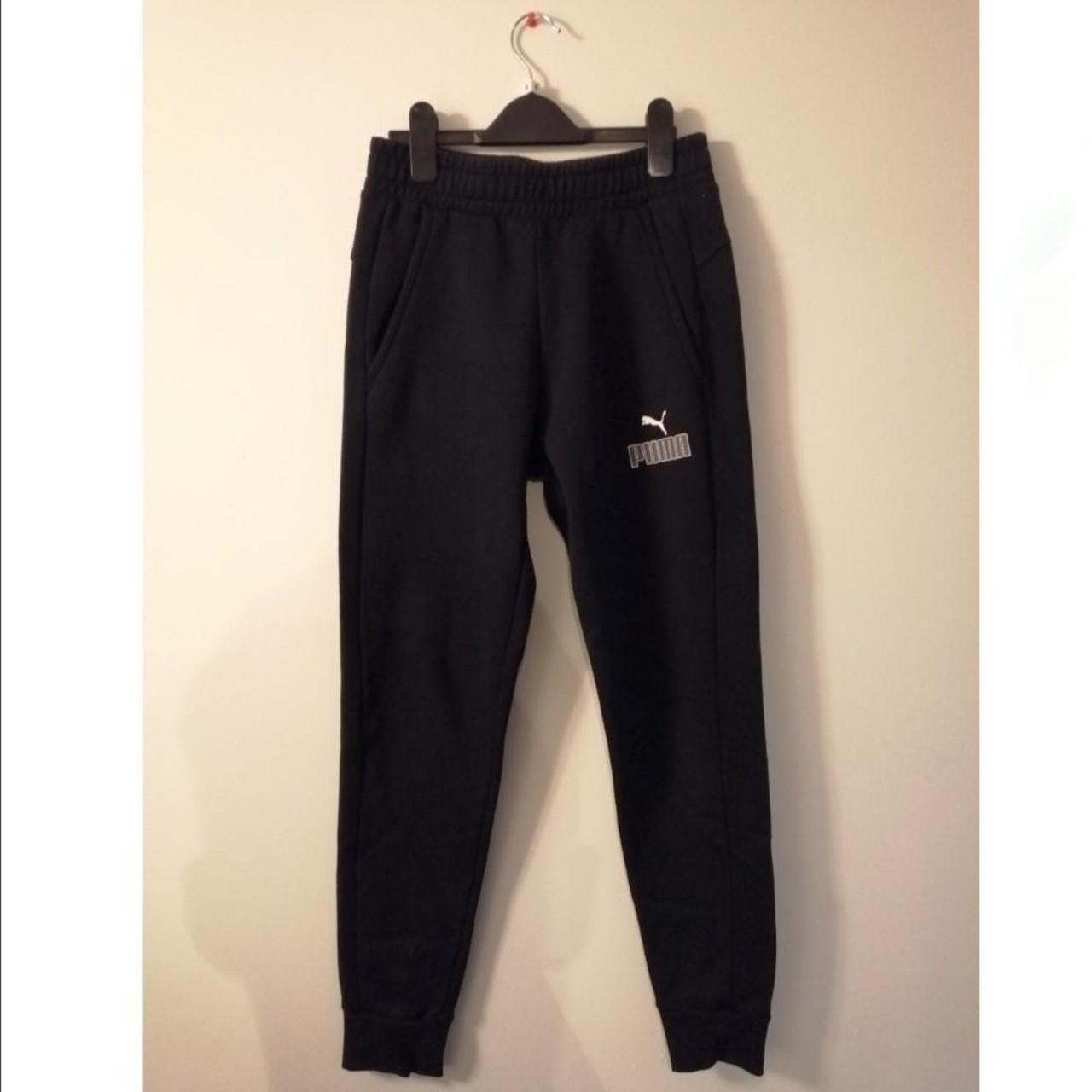 Puma tracksuit bottoms. All black with puma Depop