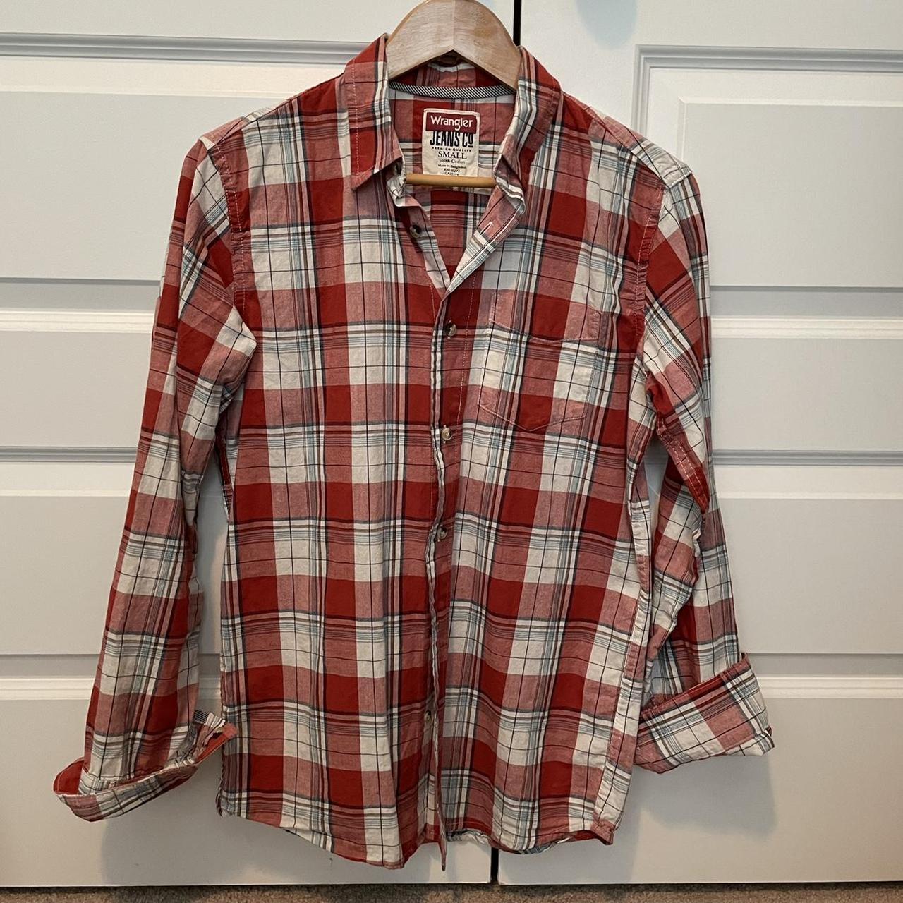 Avalanche Red Button Down Outdoor Performance Casual - Depop