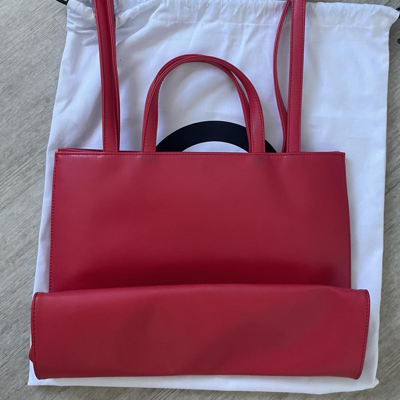 Telfar Red Medium Tote Bag Almost brand new Telfar... Depop