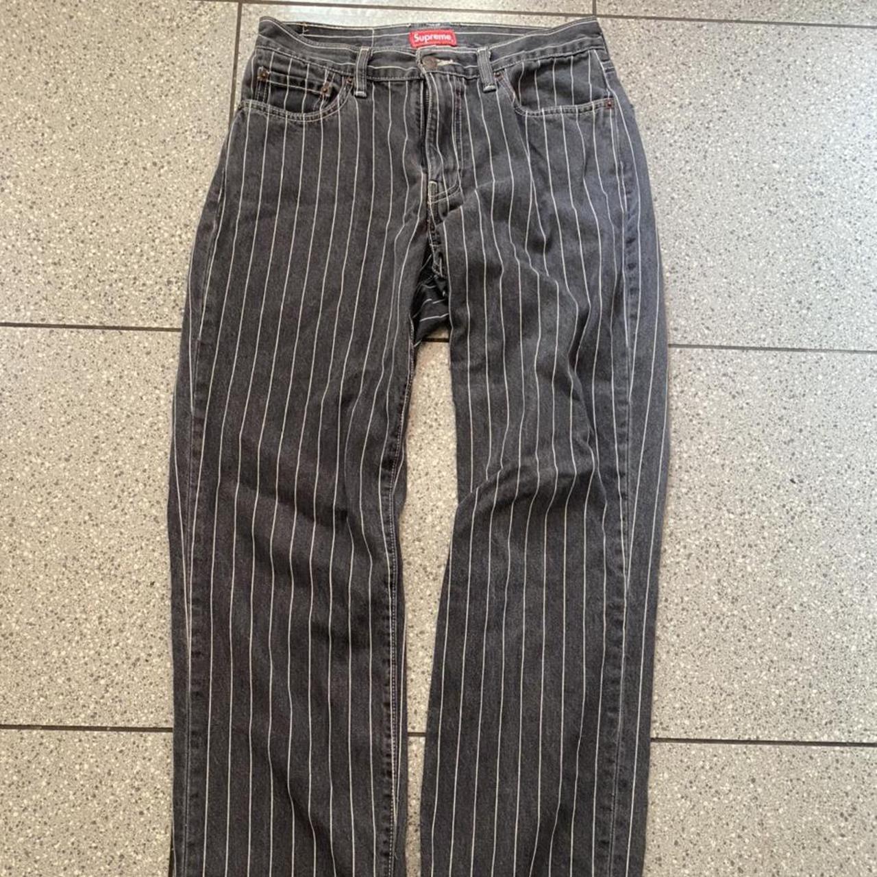 Supreme levi's hotsell pinstripe jeans