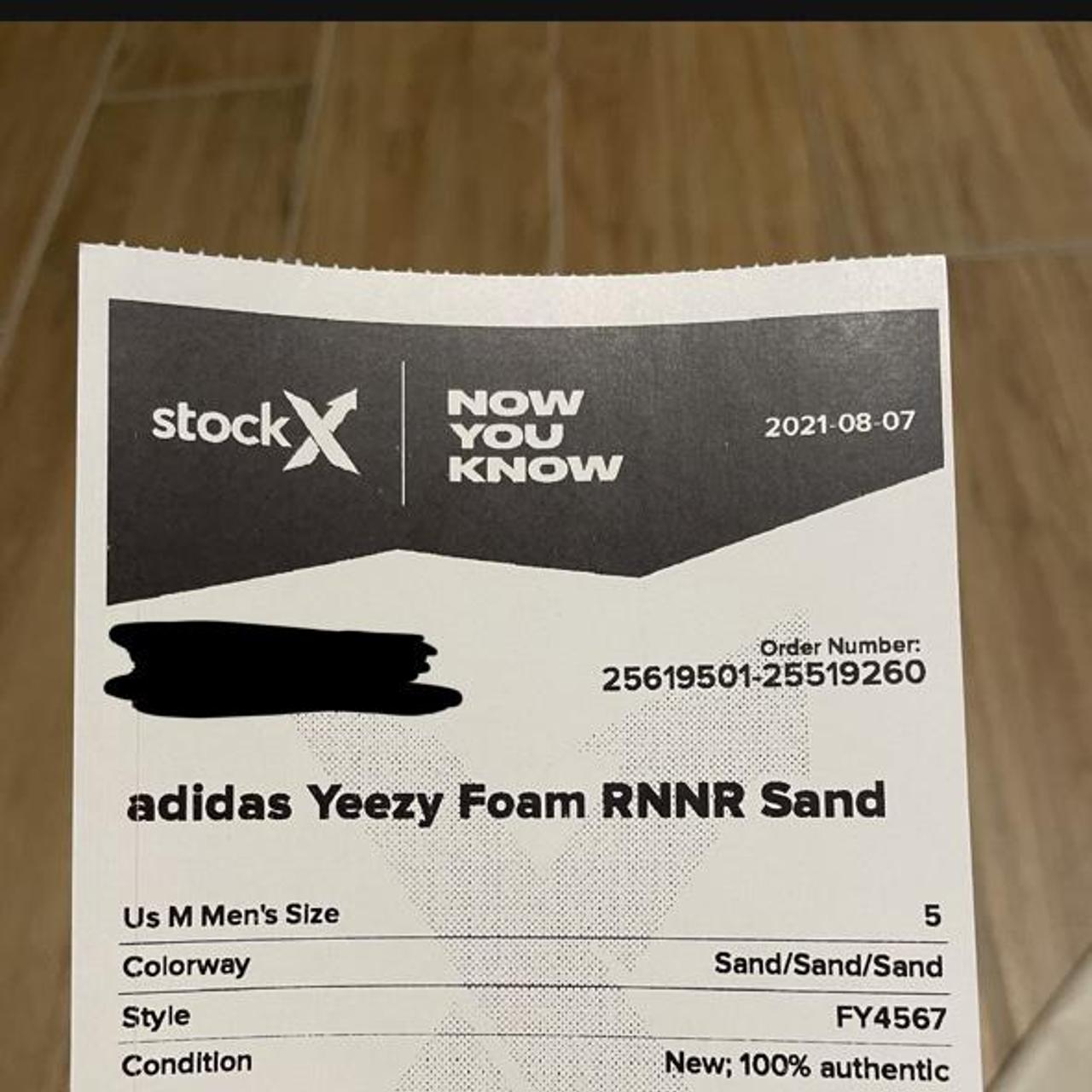 stock x yeezy foam