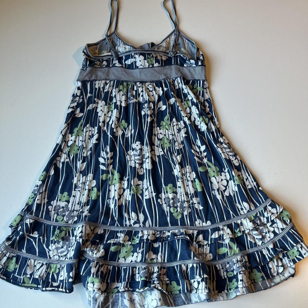 Y2K Abercrombie milkmaid baby doll dress Blue... - Depop