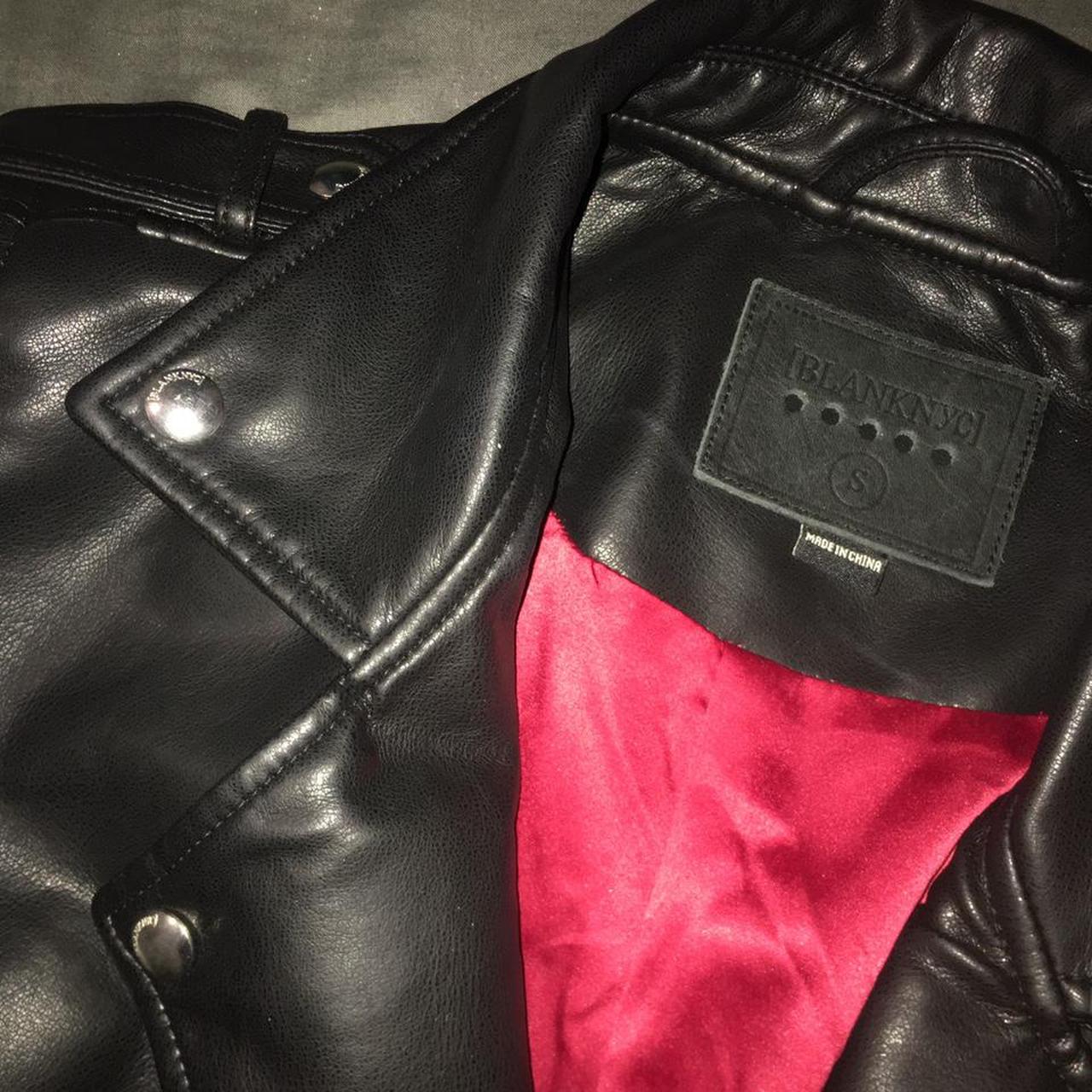 Women’s black leather jacket ASOS, worn once. Size... - Depop