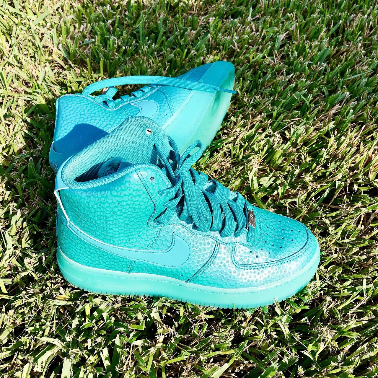 Teal nike shop high tops