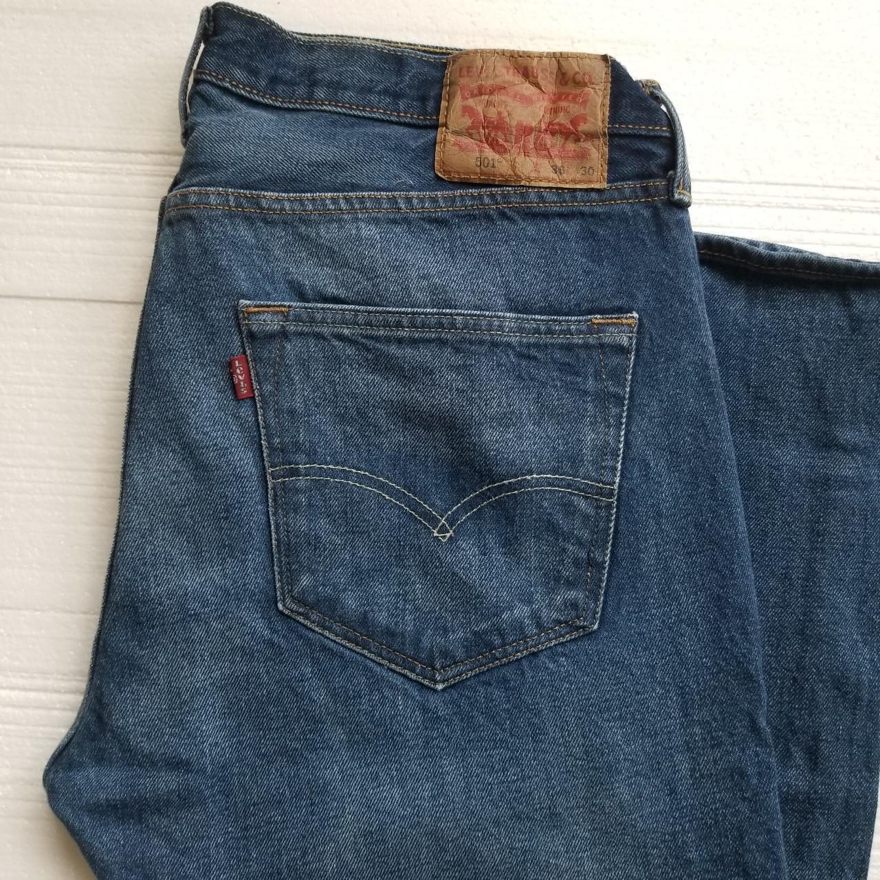 Levis 501 Straight Leg 36x30 Blue Jeans Original Depop 5178