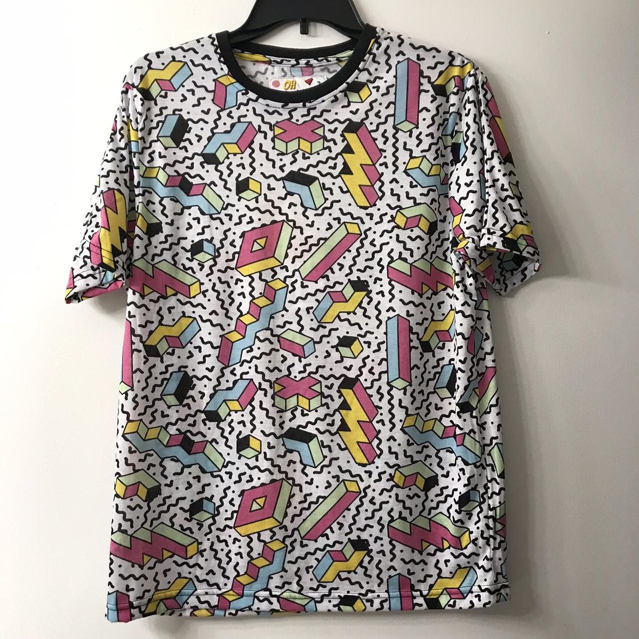 OH SNAP BY DRILL CLOTHING NWT 80s Tetris Cartoon... Depop