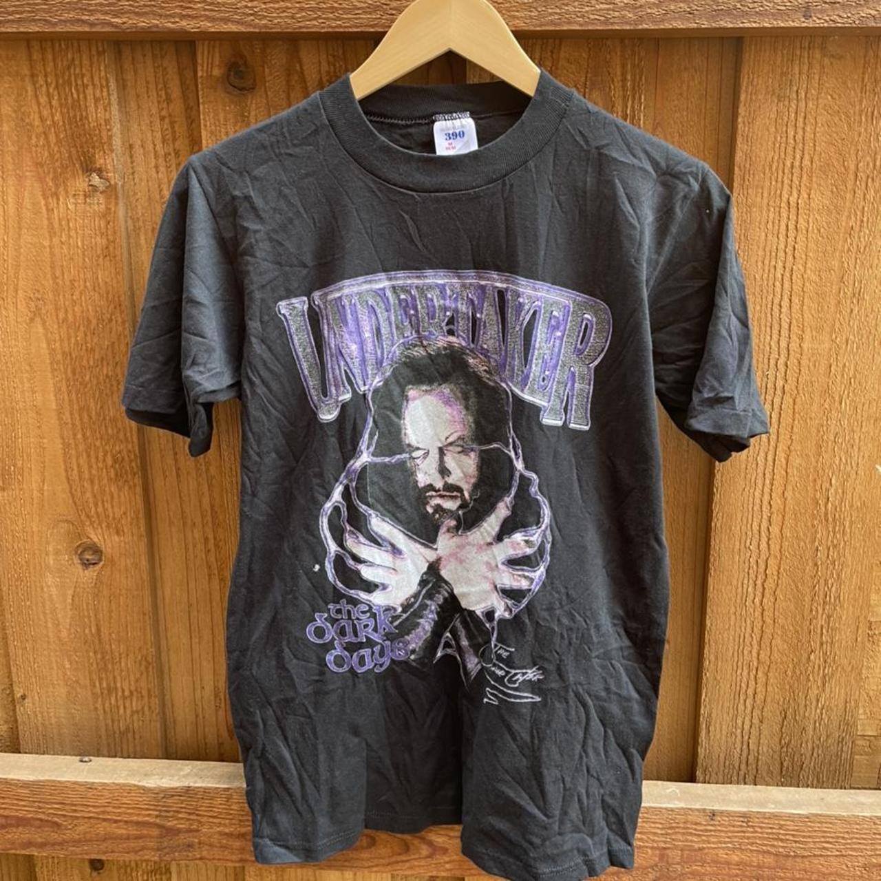 Vintage 90s WWF The Undertaker “The Dark Days” Tee... - Depop