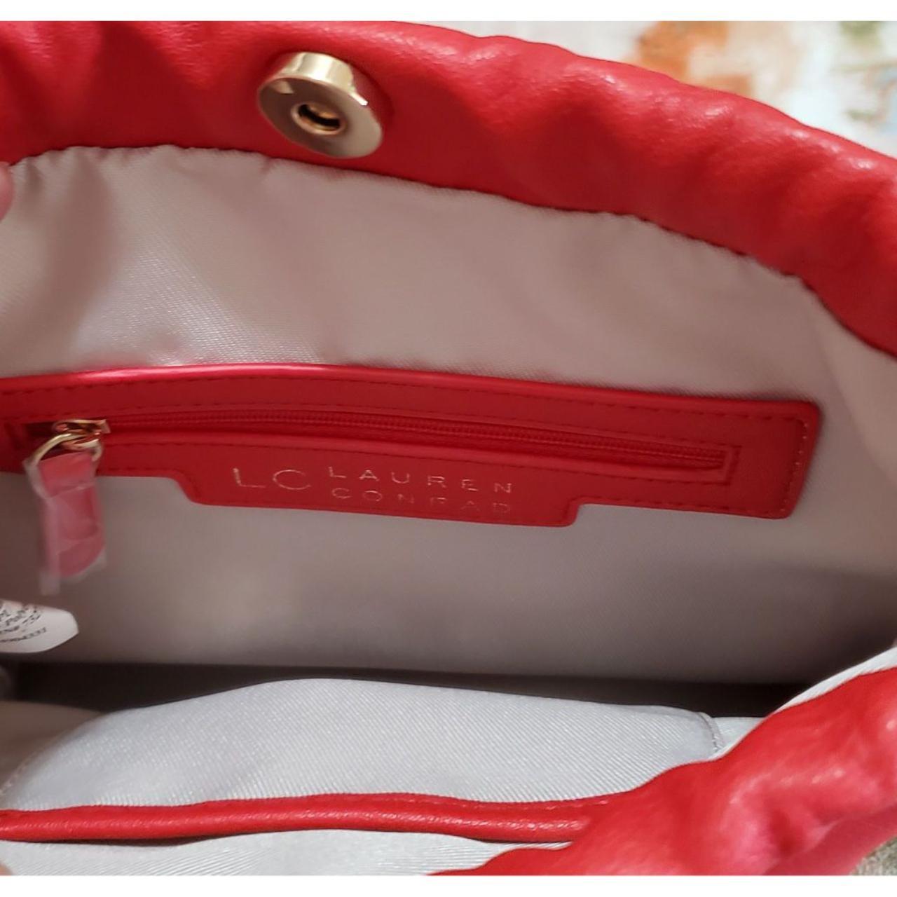 NEW LC Lauren Conrad Heart Lovelee Adjustable Drawstring Bag Purse