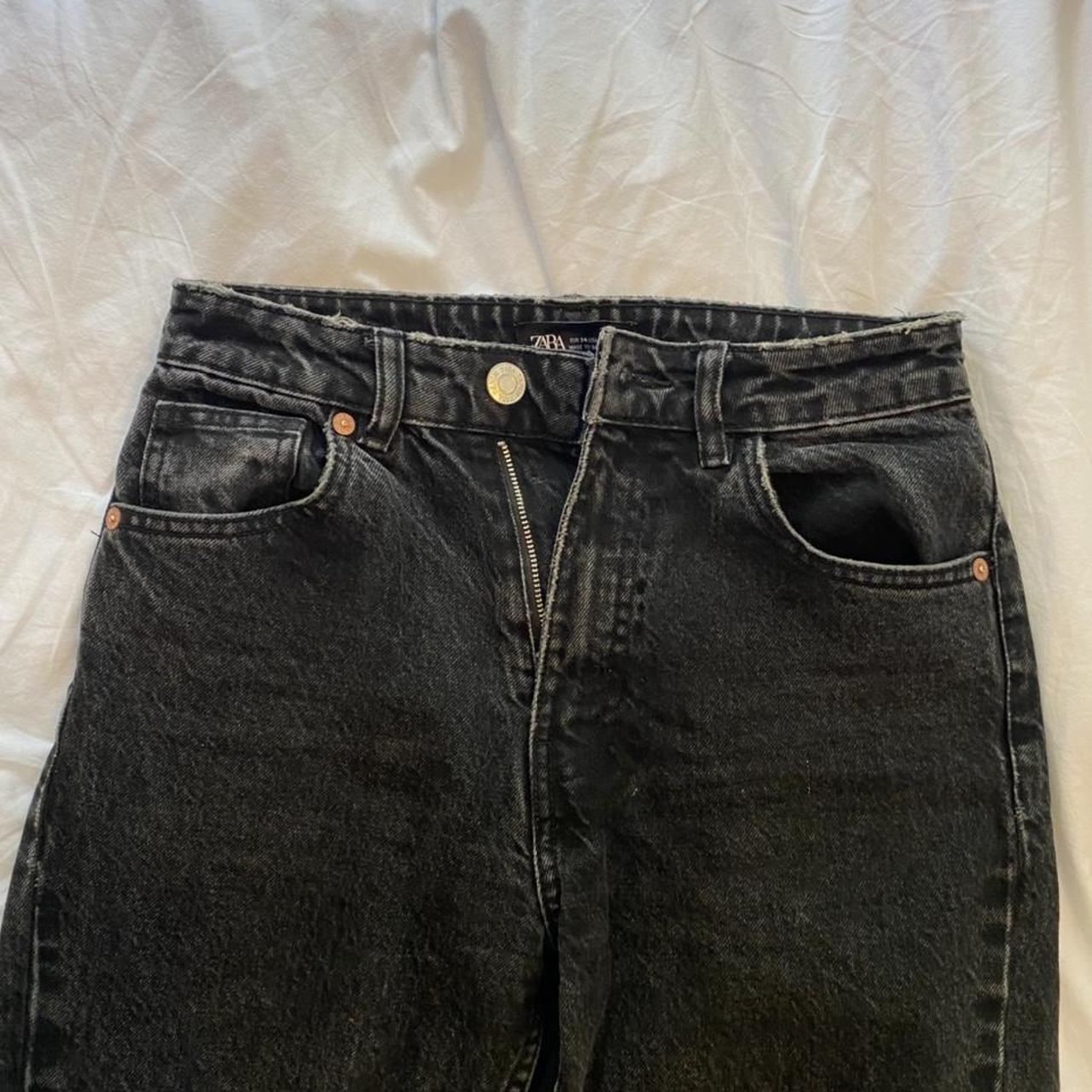 Zara Black Mom Jeans UK Size 6 Great condition Depop