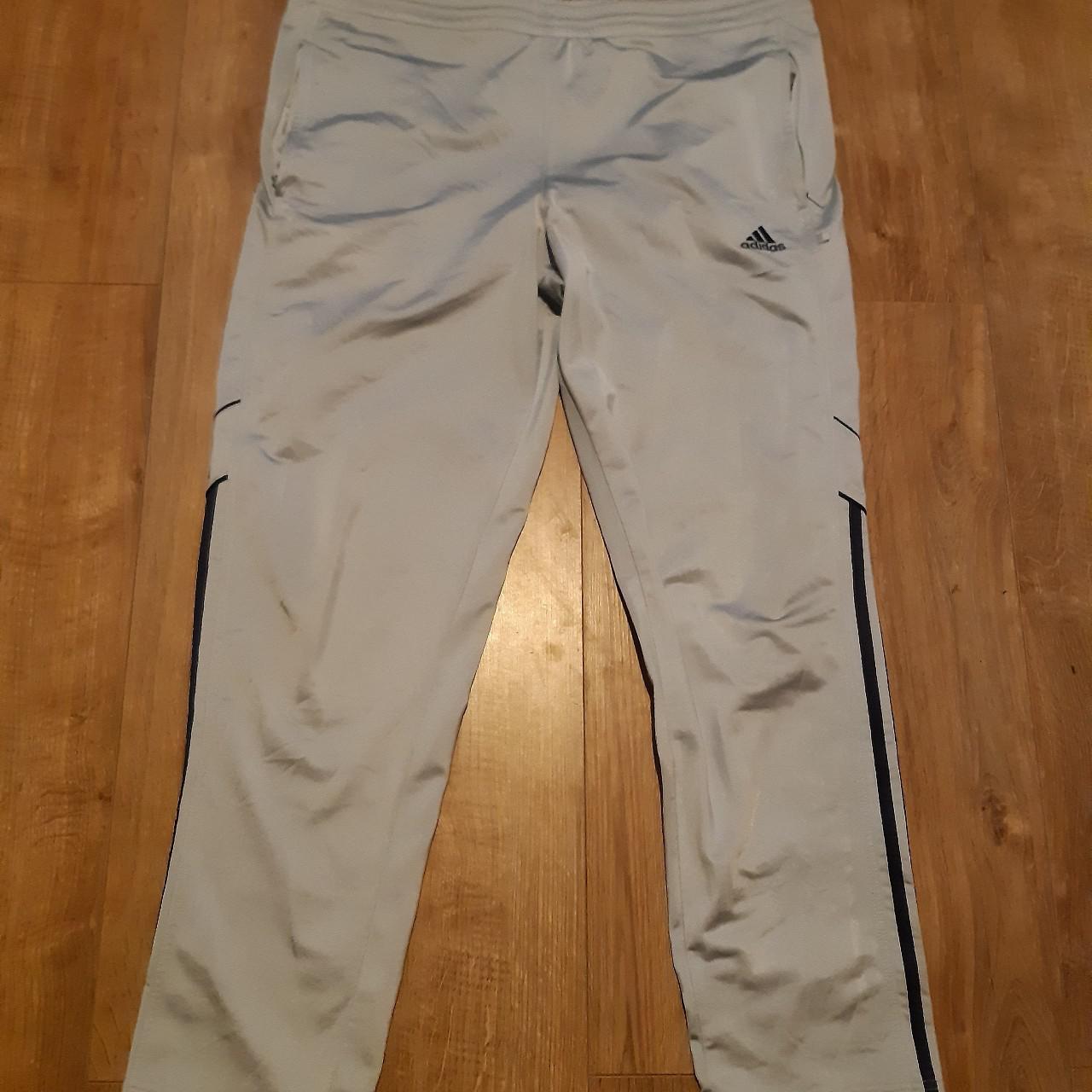 Vintage pair of Adidas polyester tracksuit bottoms... - Depop