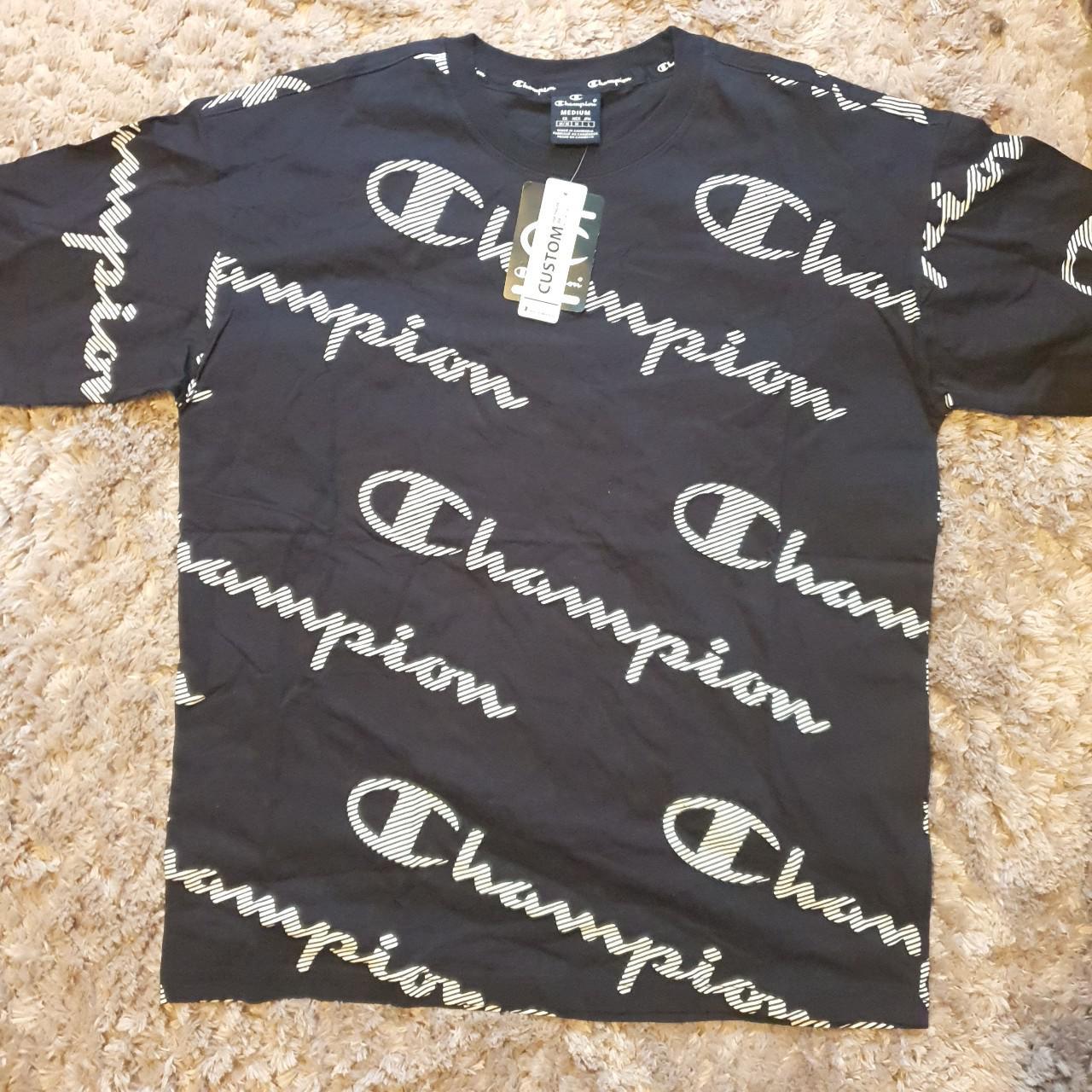 Champion Men's Navy T-shirt | Depop