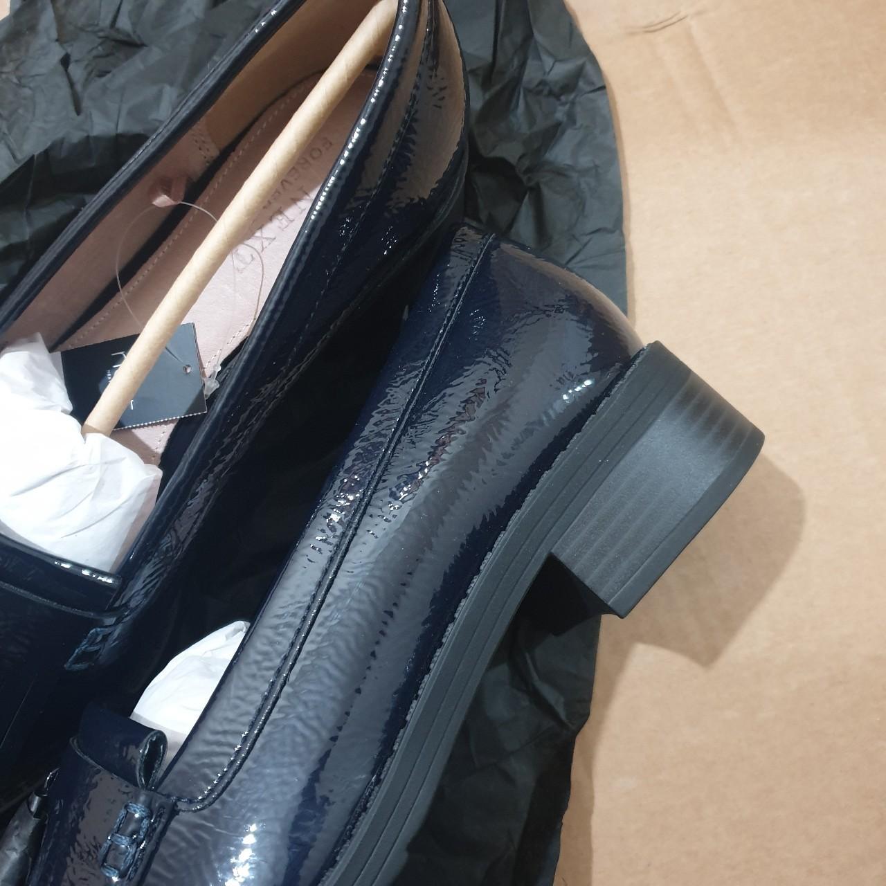 Next Black loafers with small heel Brand New Size... Depop