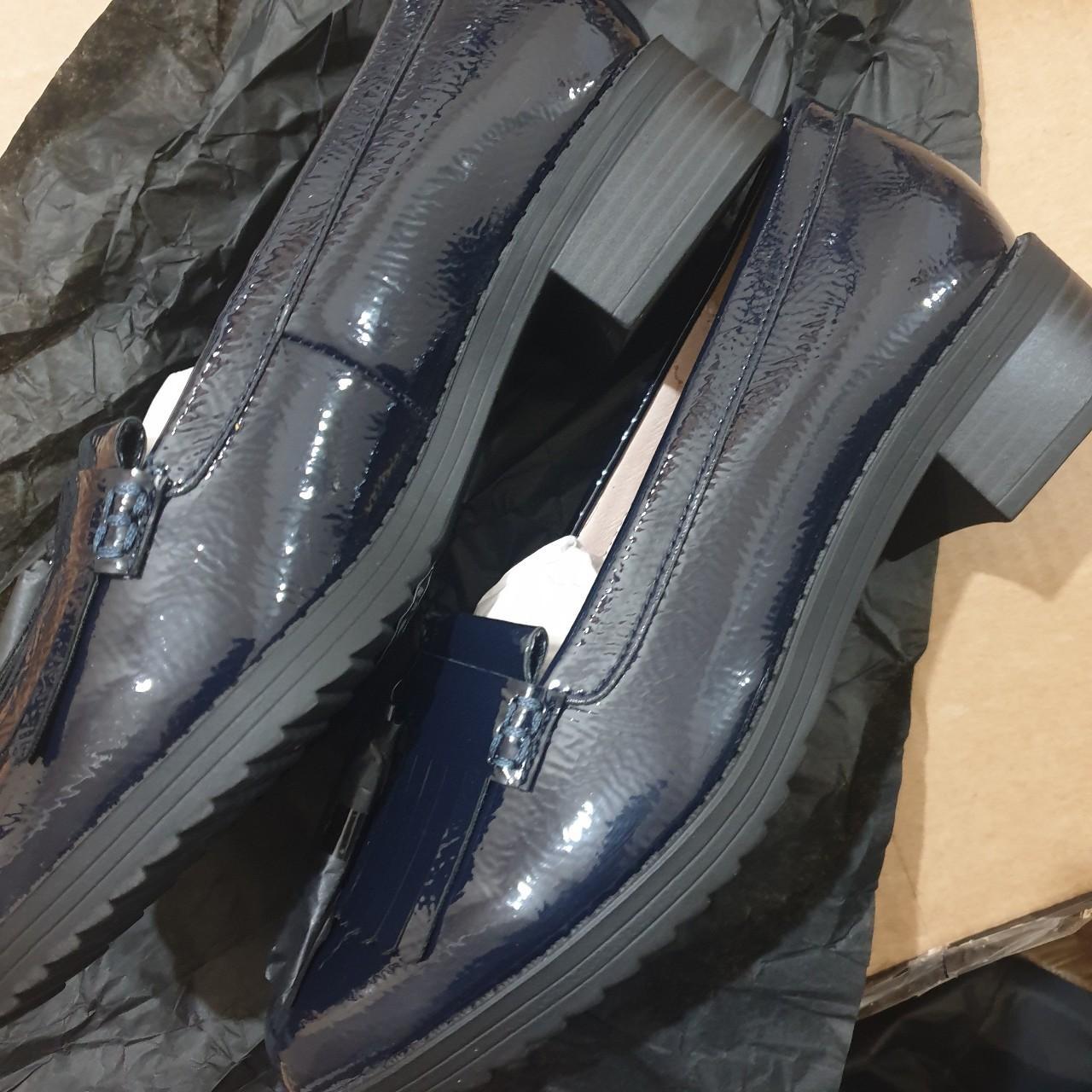Next Black loafers with small heel Brand New Size... Depop