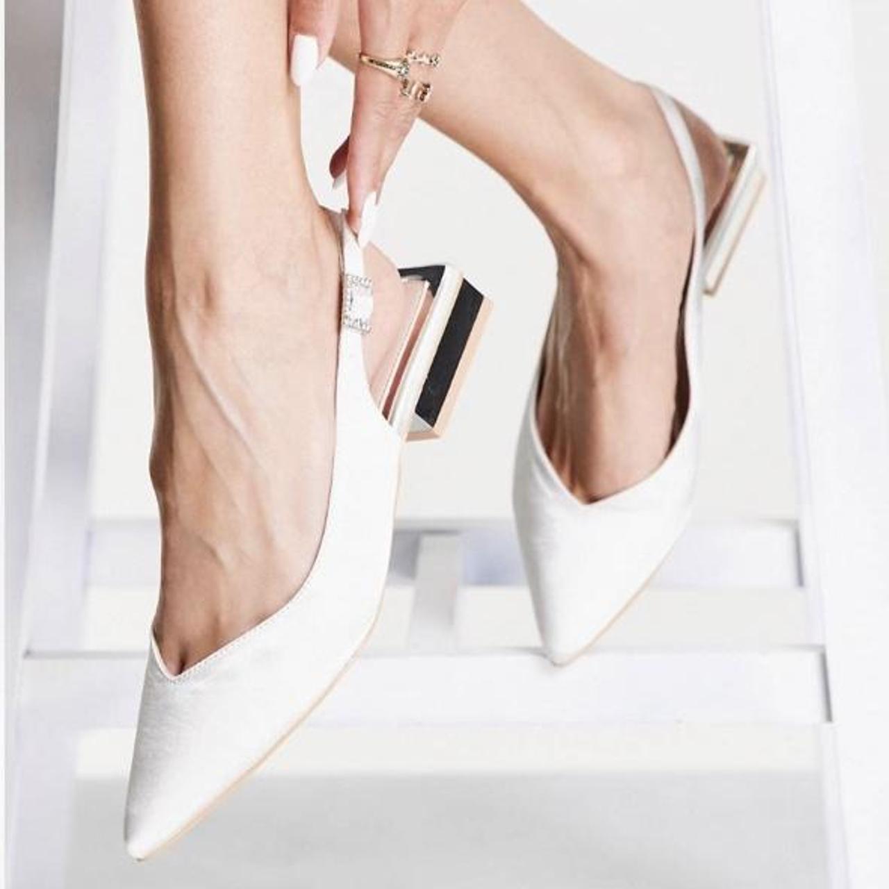 be mine bridal katy heeled shoes in silver glitter