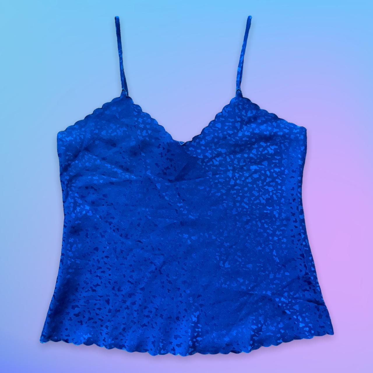 vintage-1980s-to-1990s-grunge-silky-blue-scalloped-depop