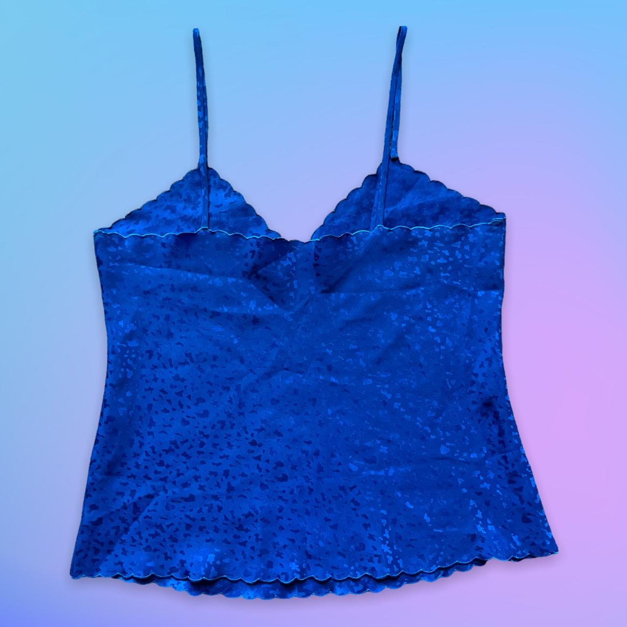 vintage-1980s-to-1990s-grunge-silky-blue-scalloped-depop