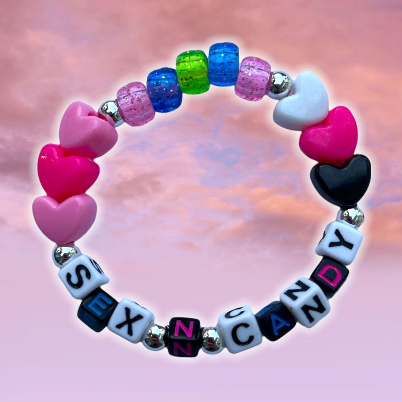 Sex And Candy Beaded Bracelet Y2k Grunge Aesthetic Depop