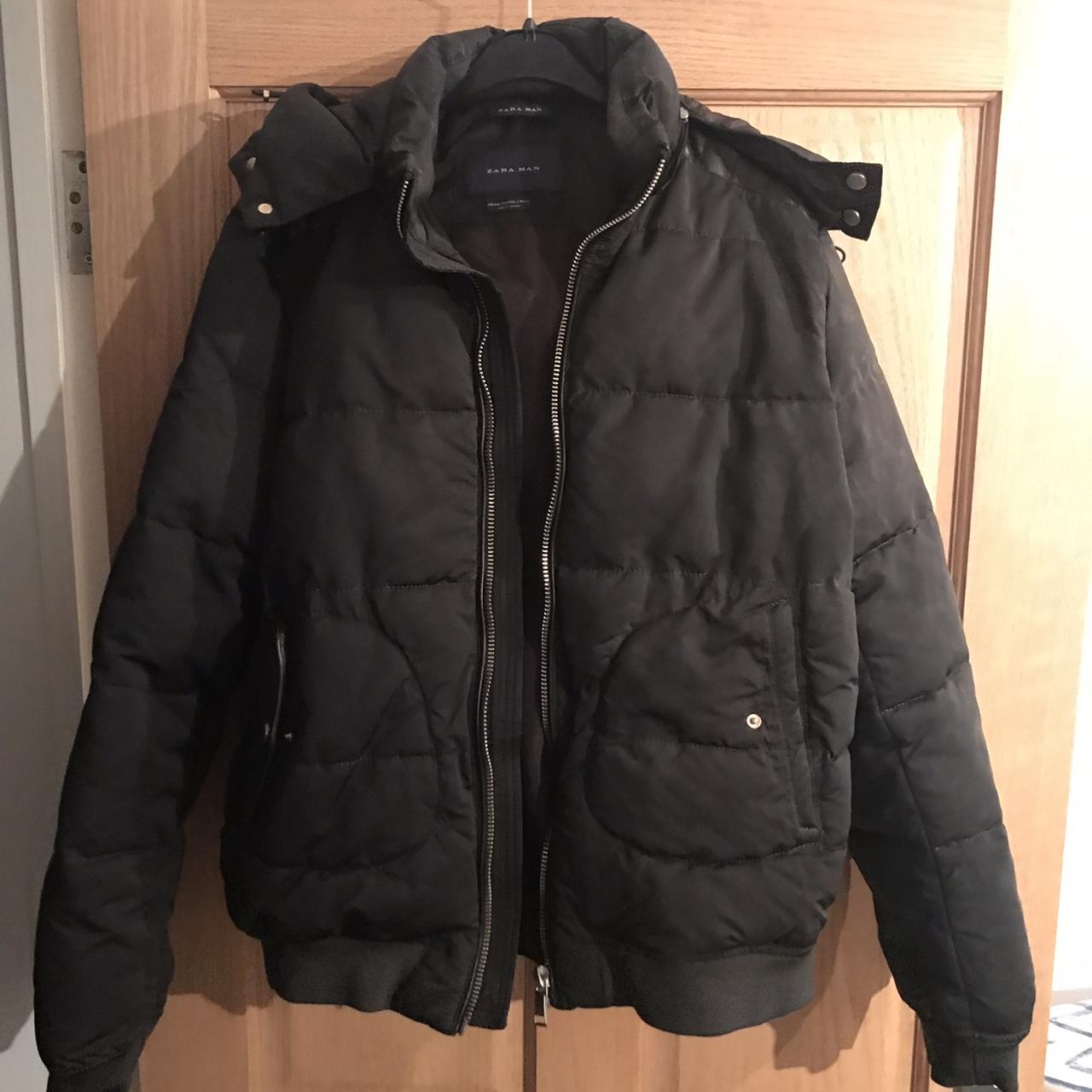 Men’s Zara Khaki Puffer Jacket! Size: XXL - Depop