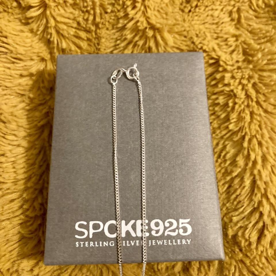 Never worn Sterling silver pendant necklace - Depop