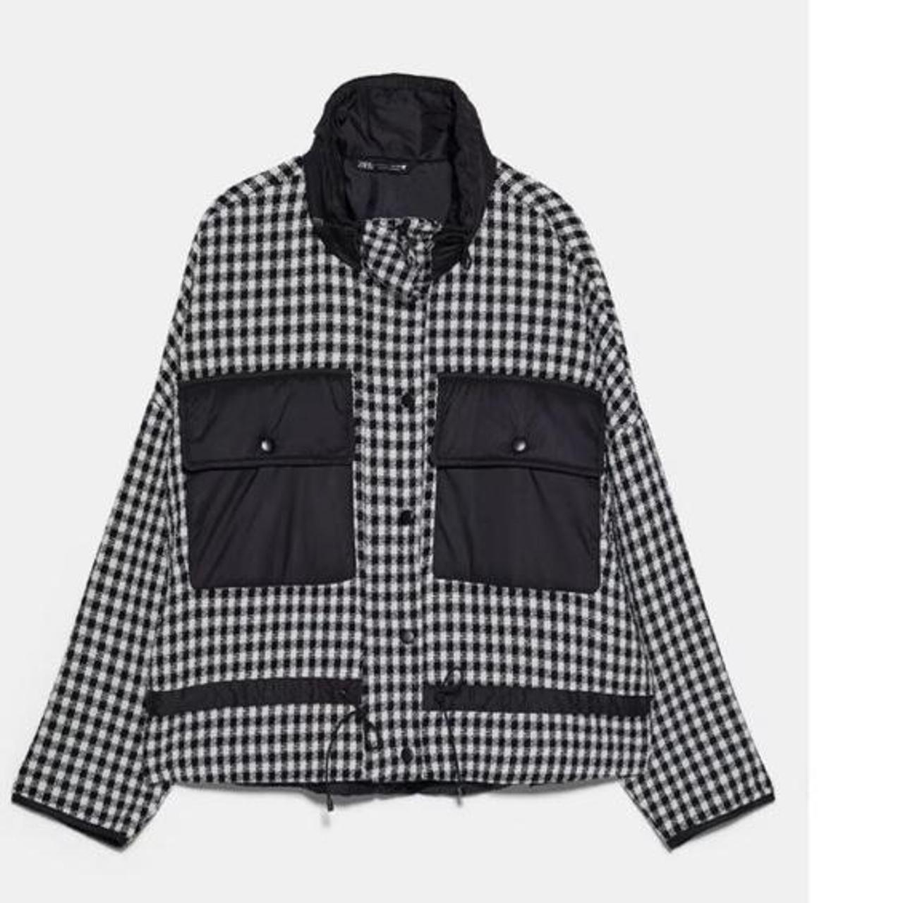 black and white checkered bomber jacket