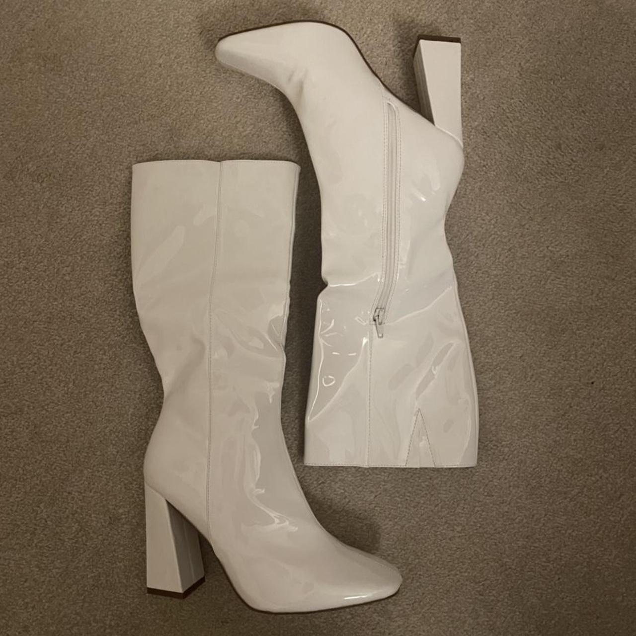 white gogo boots uk