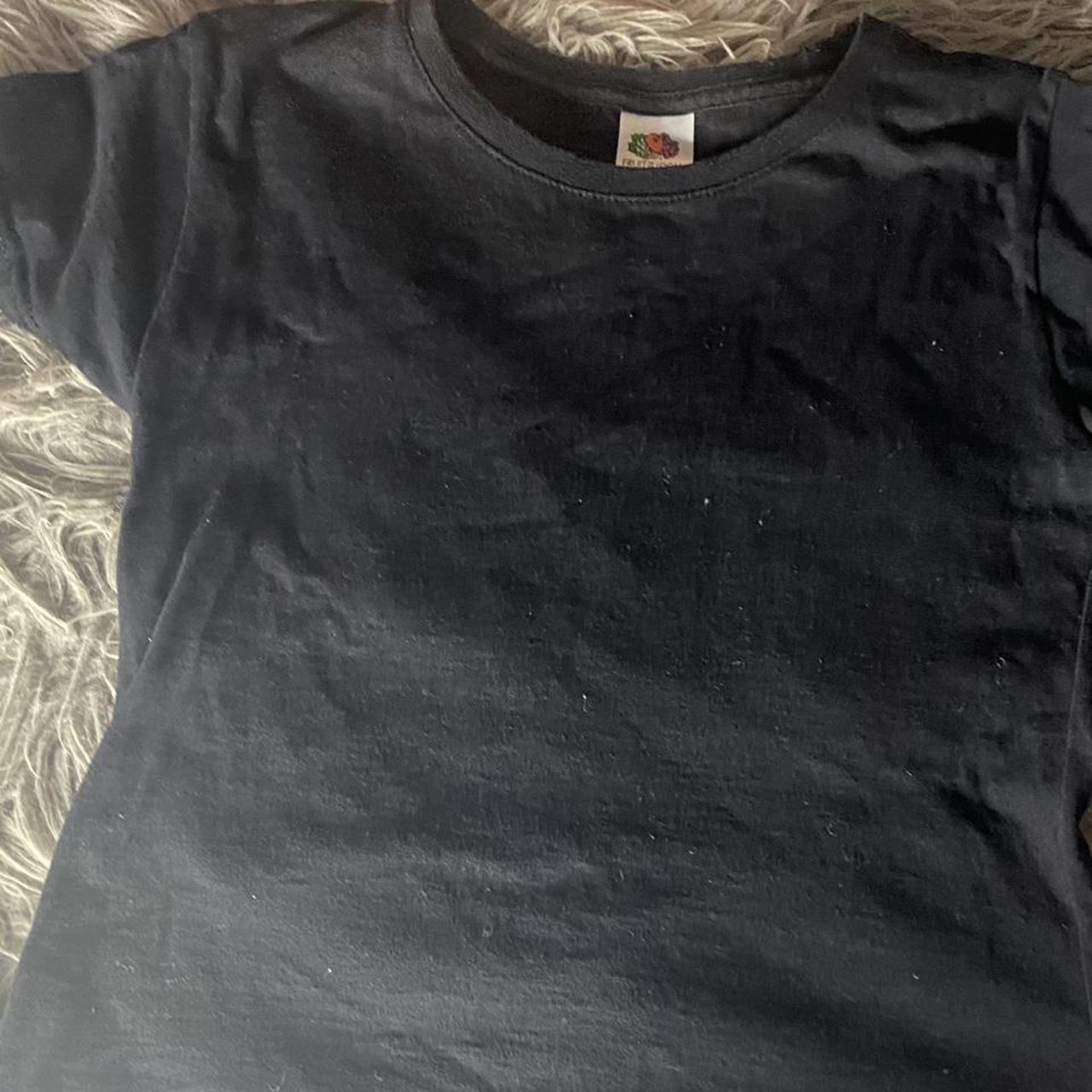 black fruit of the loom plain t shirt xx worn once... - Depop